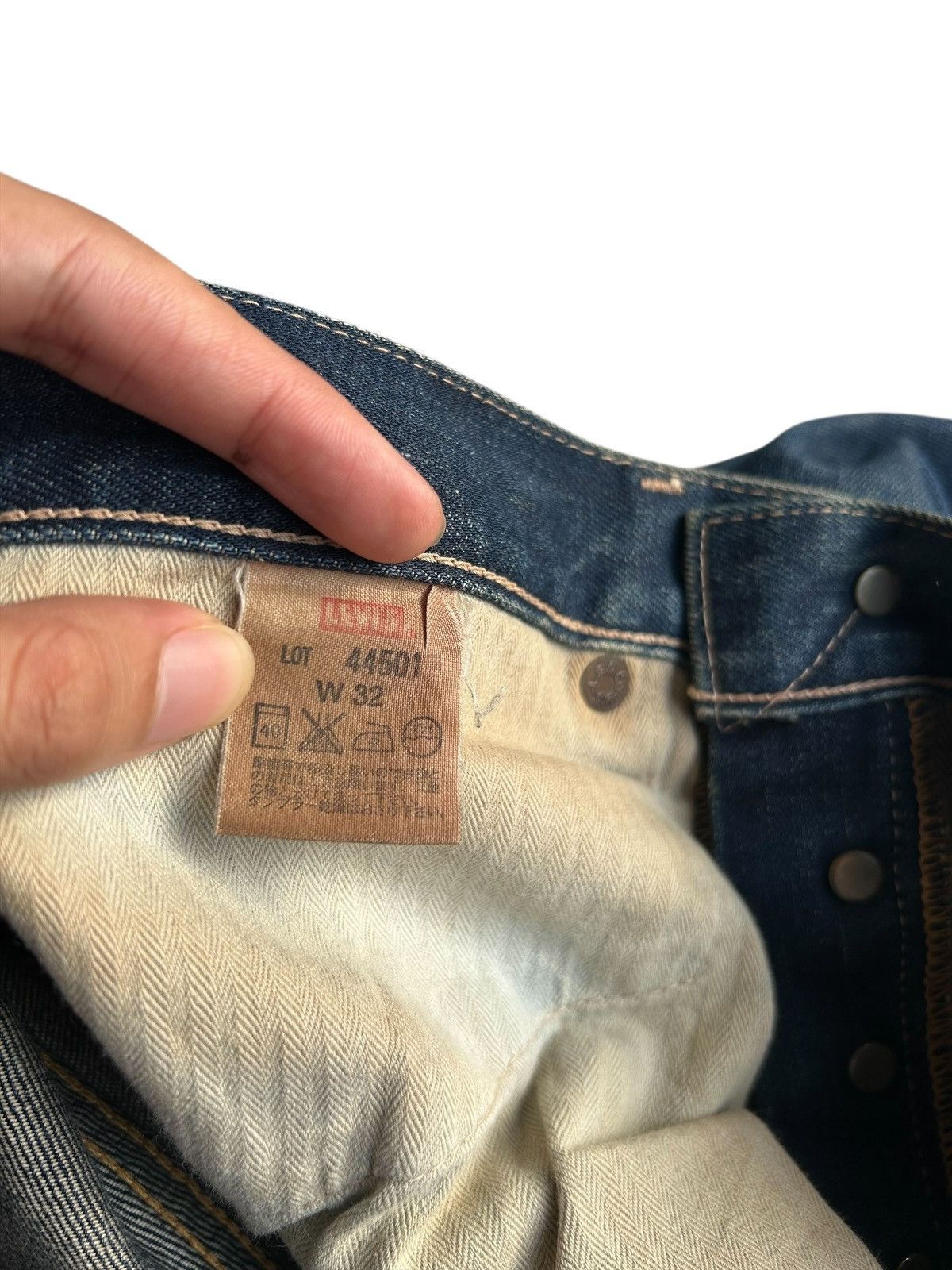 Kapital Thrashed Vintage Levis Big E Selvedge Distressed Denim jeans Size US 32 / EU 48 - 8 Thumbnail