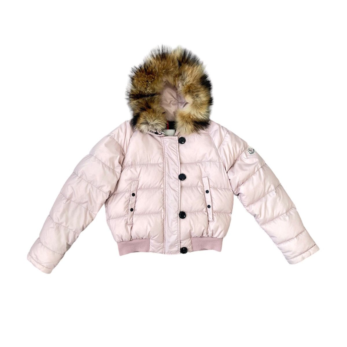 image of Moncler Albertina Women Puffer Bomber Jacket Size 3 in Pink