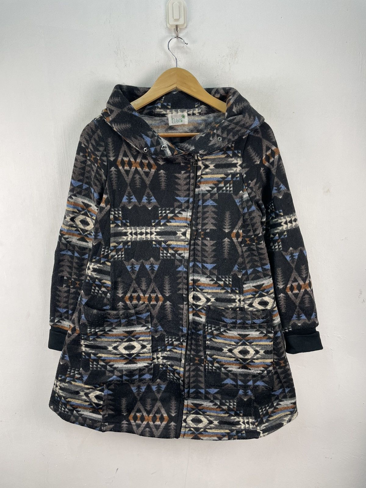 Japanese Brand Native Navajo Women Sweater Coat Shawl Collar