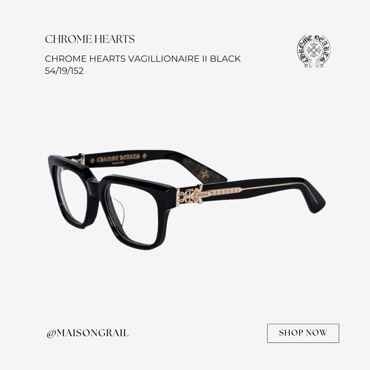 Chrome Hearts CHROME HEARTS VAGILLIONAIRE II EYEGLASSES | Grailed