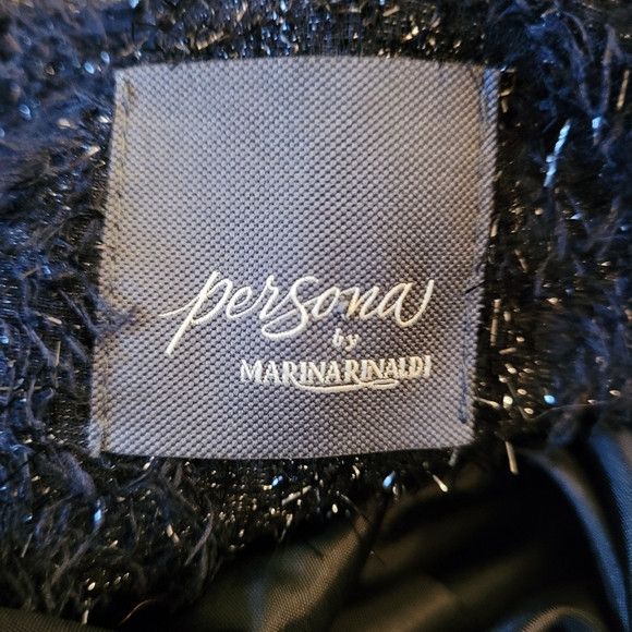 Other Persona by Marina Rinaldi long navy blue jacket sequins - xl Size XL / US 12-14 / IT 48-50 - 4 Thumbnail