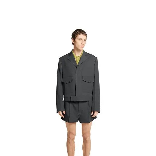 Gucci o1s1wg110426 Embossed Wool Gabardine Jacket in Dark Grey Size US S / EU 44-46 / 1 - 3 Thumbnail