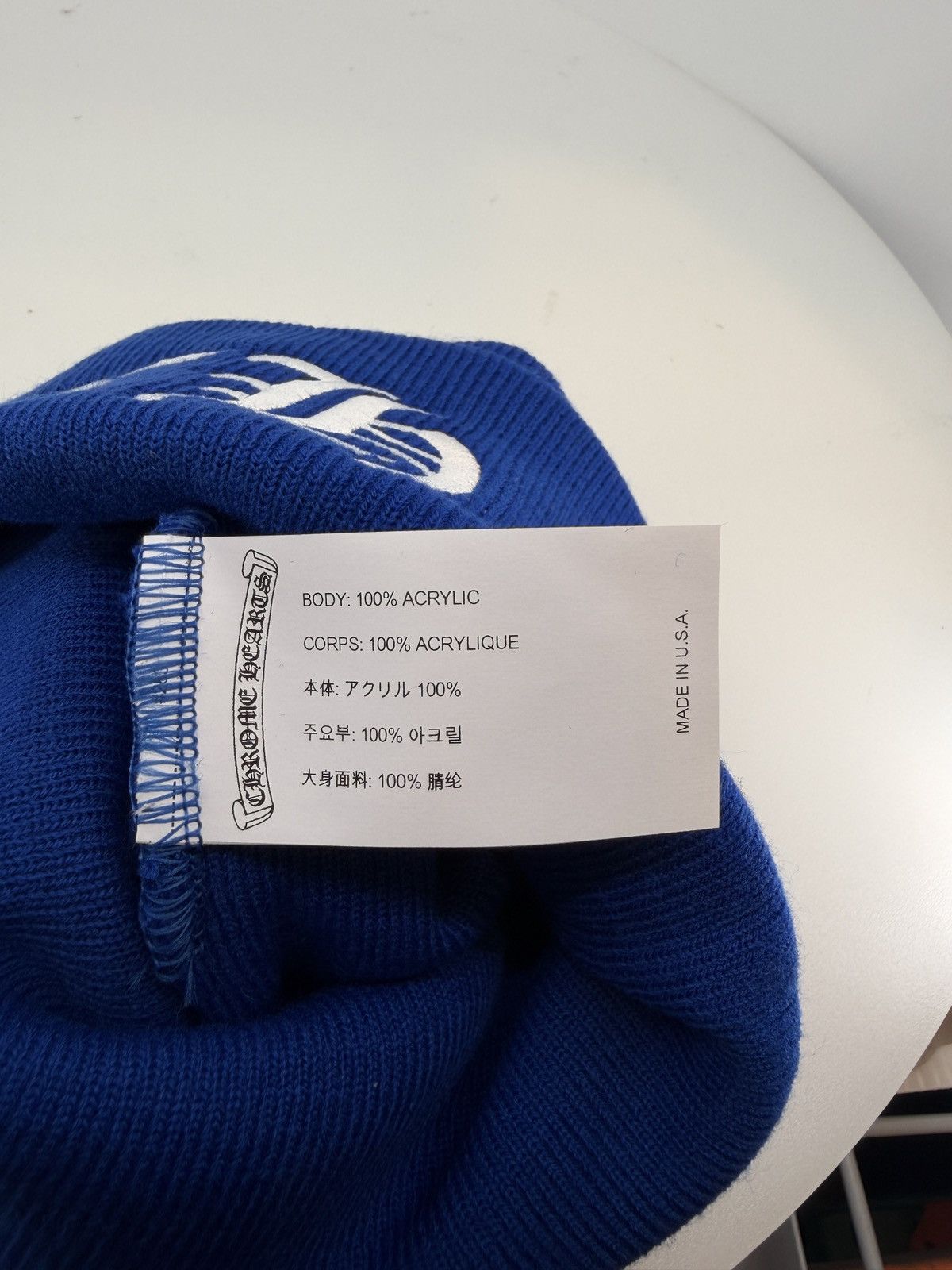 Chrome Hearts Chrome Hearts Watch Beanie Blue Size ONE SIZE - 3 Thumbnail