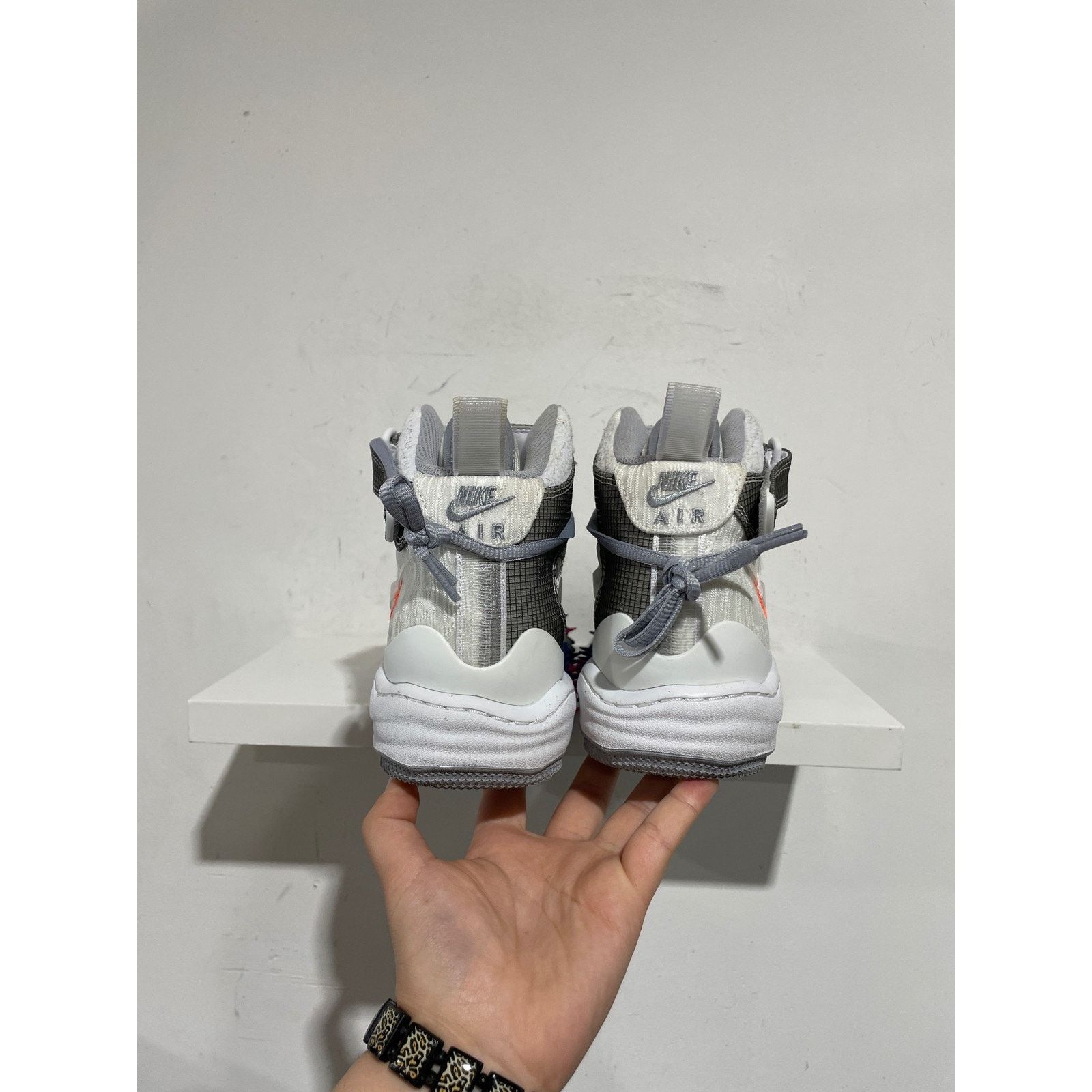 Nike NIKE AIR FORCE 1 MID OFF WHITE WHITE SIZE 10 PREOWNED Size US 10 / EU 43 - 4 Thumbnail