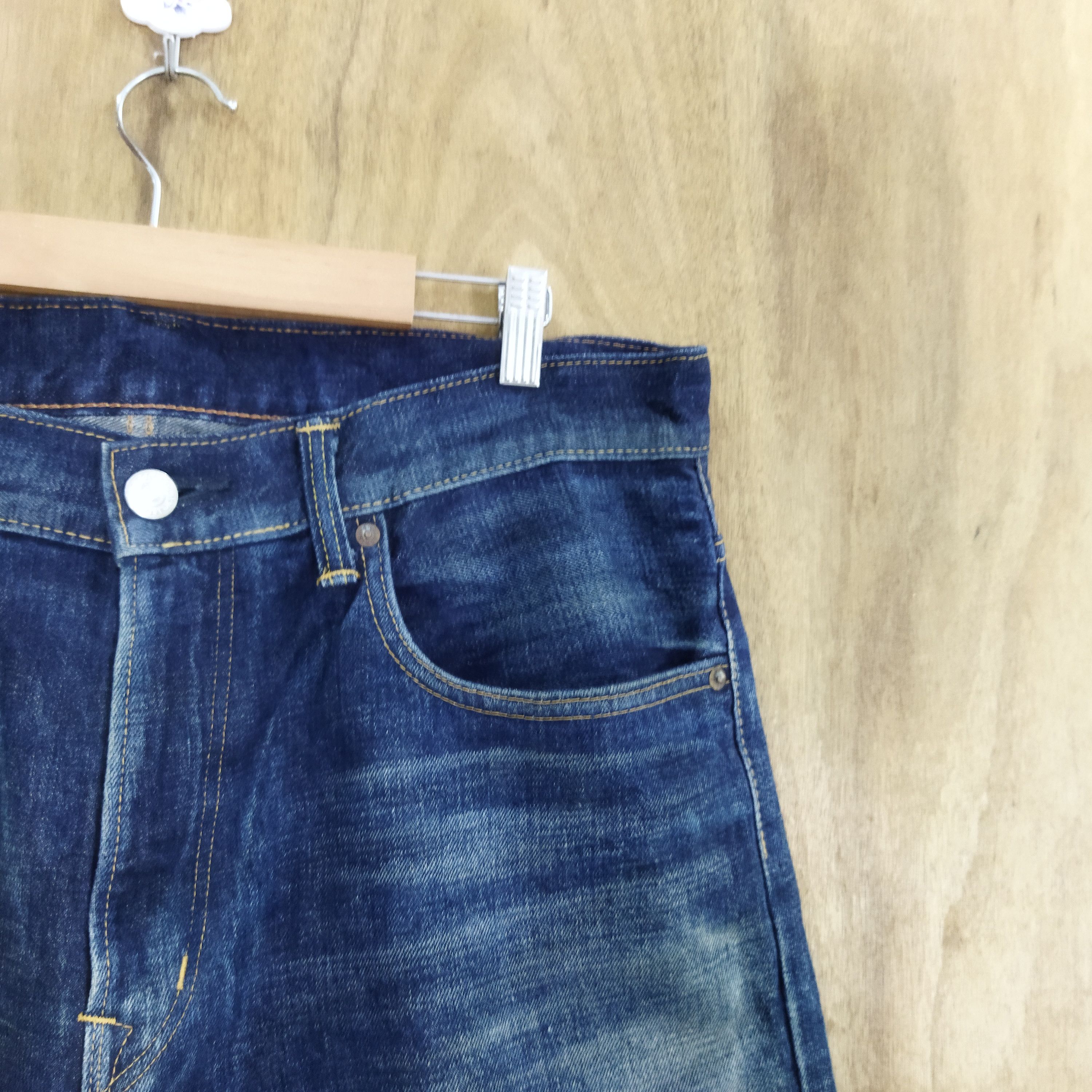 Edwin × Vintage EDWIN 505 BLUE RUSTY JEANS PANTS Size US 34 / EU 50 - 5 Thumbnail