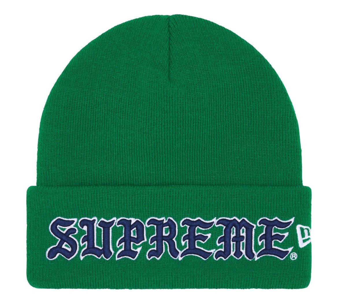 Supreme Supreme Old English Printed Beanie (SS26) Olive | Grailed