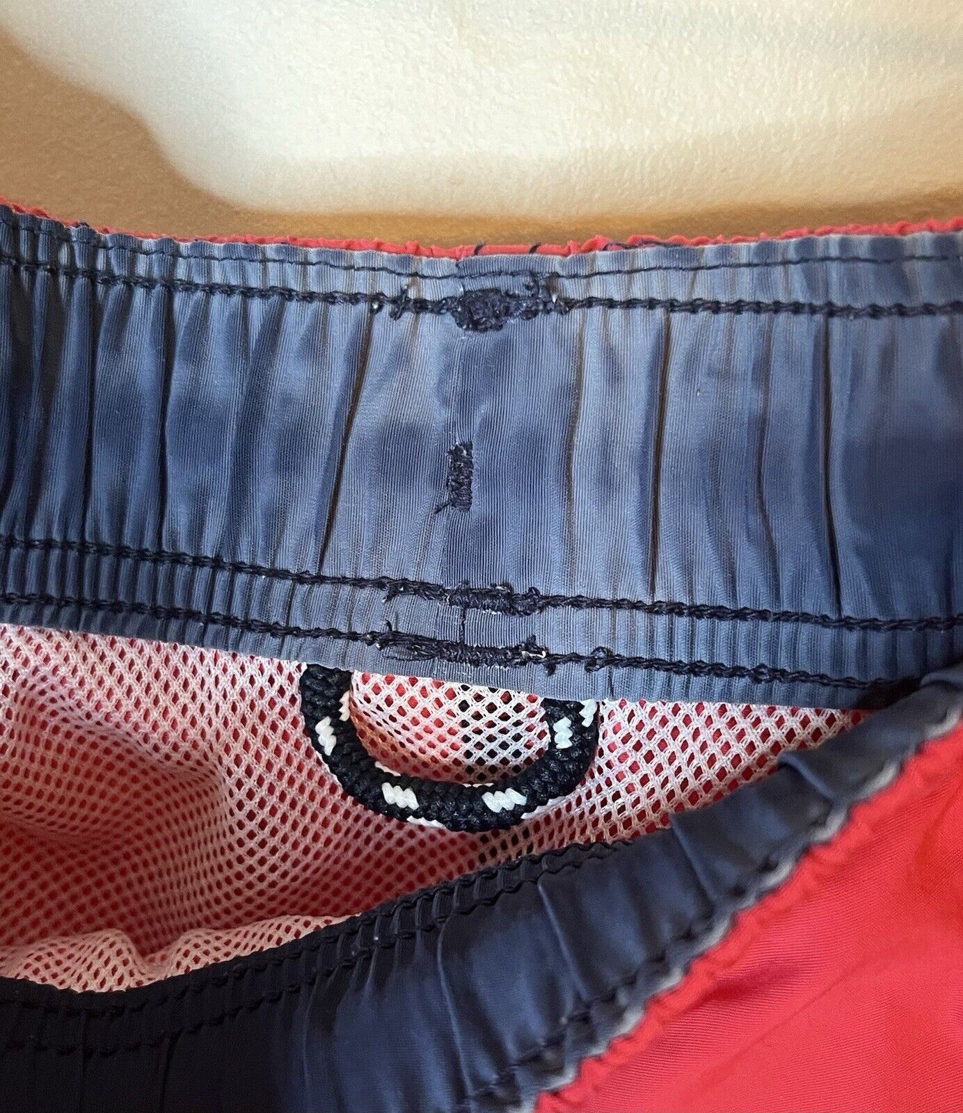 Nautica Nautica Mens L Red Salmon Quick Dry Swim Trunks Mesh Lined Size US 36 / EU 52 - 2 Thumbnail