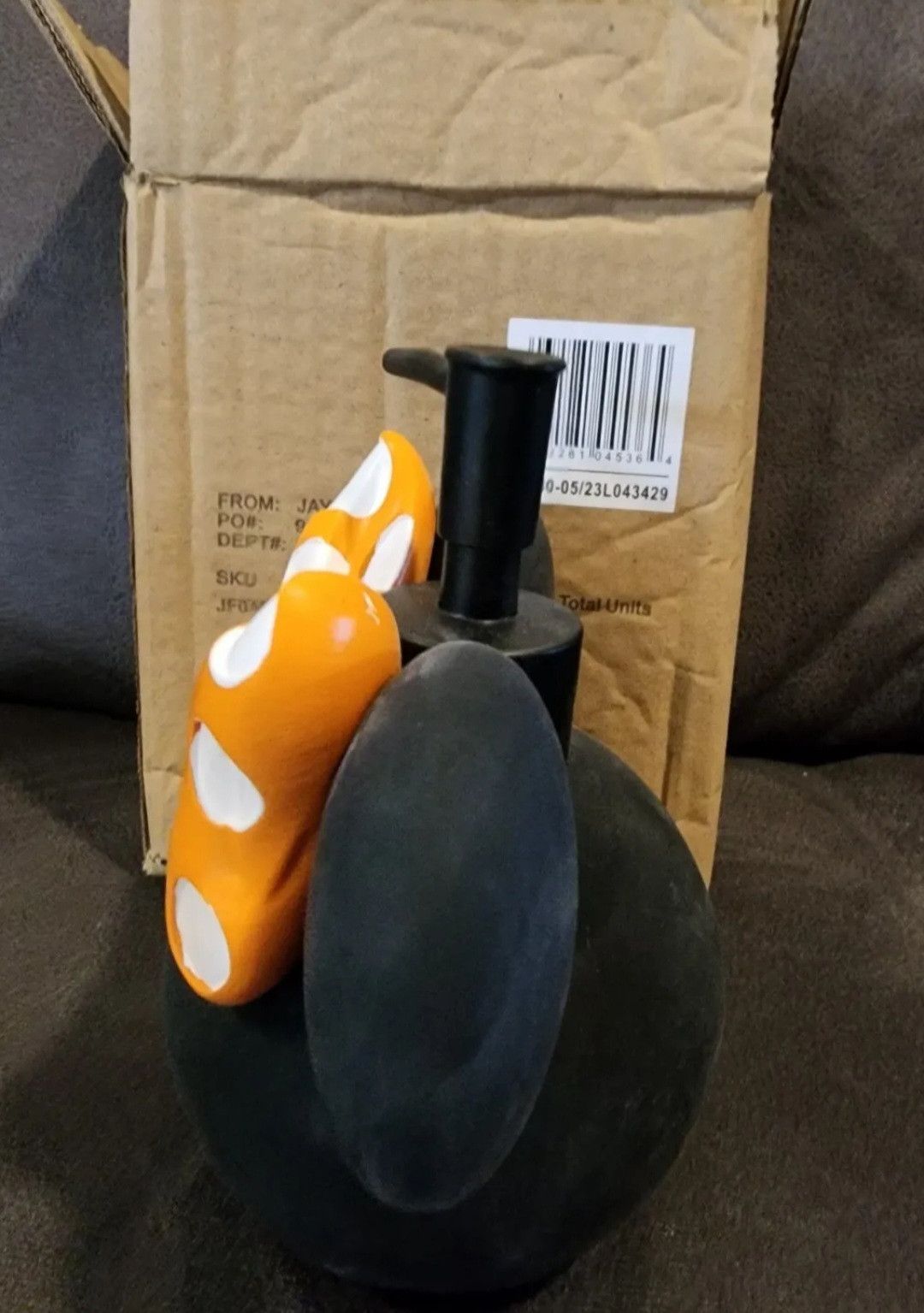 Disney Disney Minnie Mouse Soap Dispenser 6in Orange Polka Dot Bow Size ONE SIZE - 2 Thumbnail
