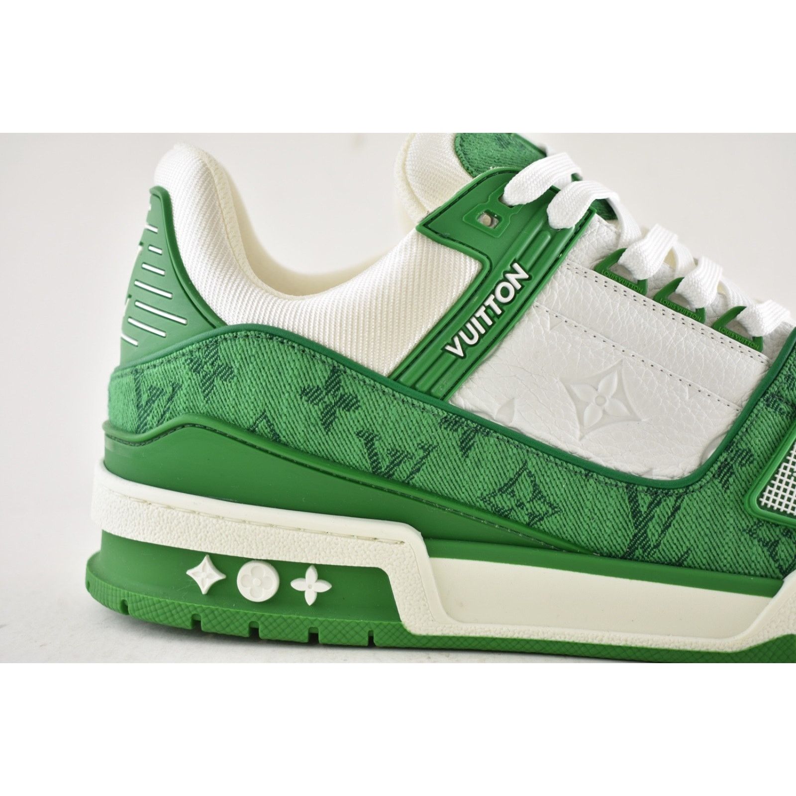 Louis Vuitton Louis Vuitton Green Denim White Empreinte Low Top Trainer Size US 10 / EU 43 - 4 Thumbnail