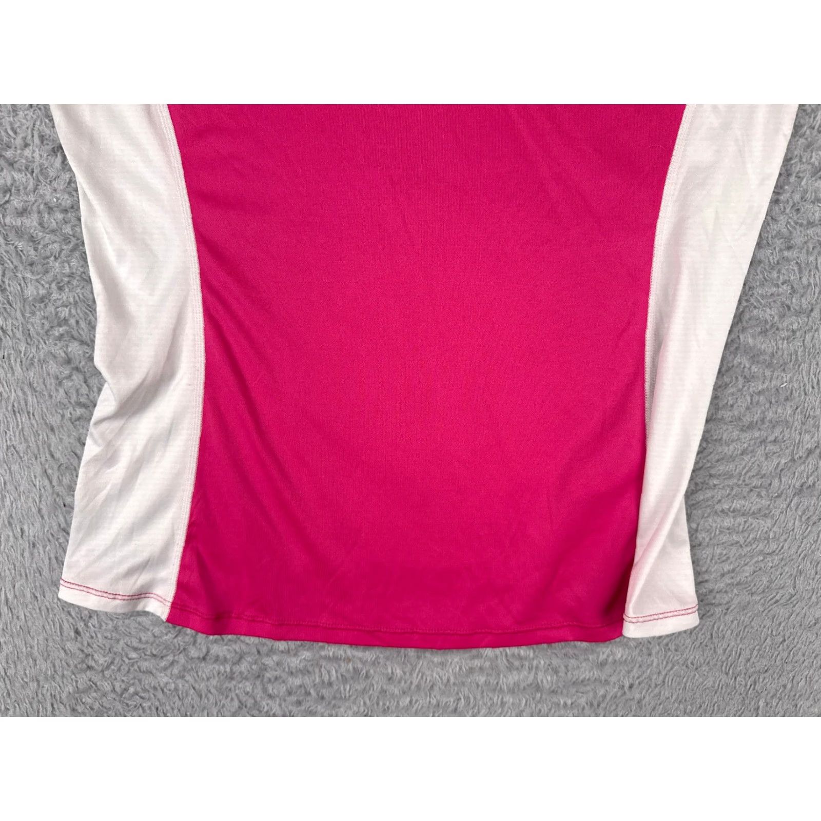 The North Face The North Face Shirt Women Large Pink White Short Sleeve V-Neck 100% Polyester Size L / US 10 / IT 46 - 5 Thumbnail
