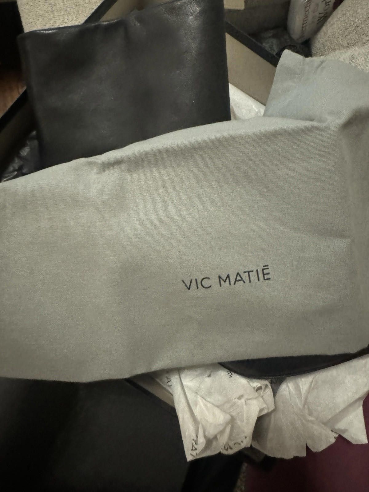 VIC MATI Vic Matie Leather Geometrical Heel Pointed Boot Sz38/7 Italy Size US 7 / IT 37 - 5 Thumbnail