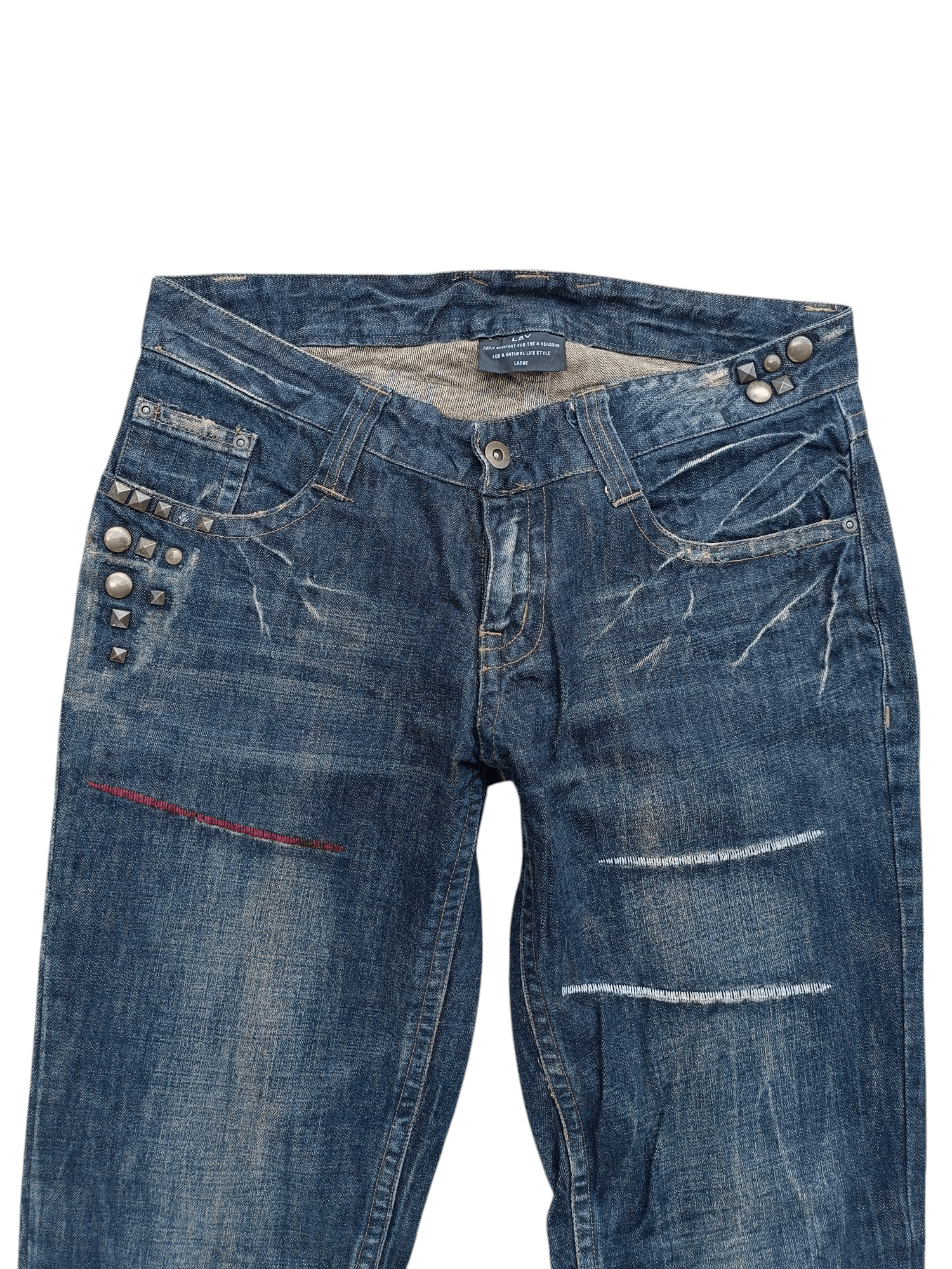 Japanese Brand FLARED💥JAPANESE BRAND LAV CLAW MARK STUD DENIM Size US 32 / EU 48 - 10 Thumbnail