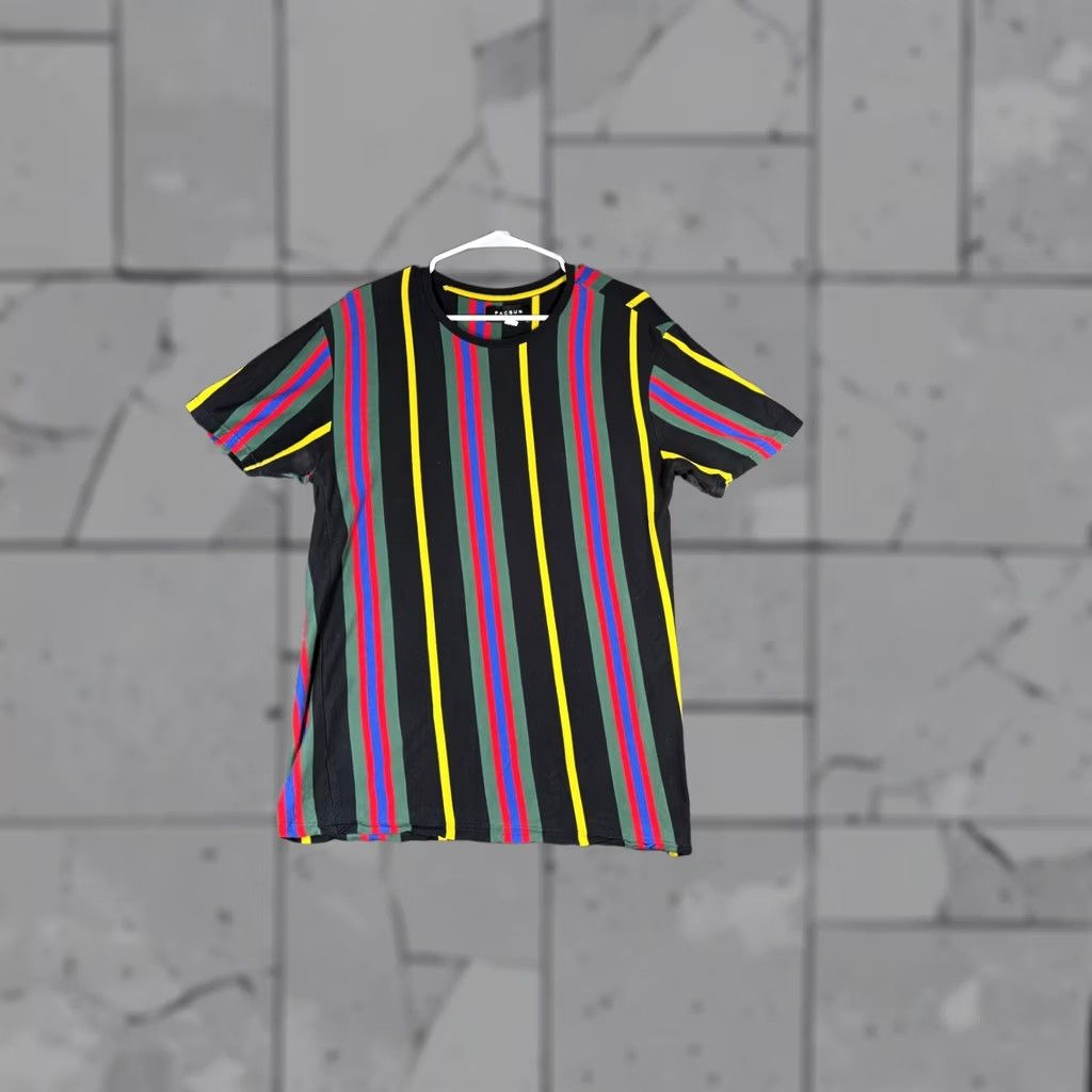 Pacsun PacSun T-Shirt Men's Medium Striped Short Sleeve Multicolor Blue Red Size US M / EU 48-50 / 2 - 1 Thumbnail