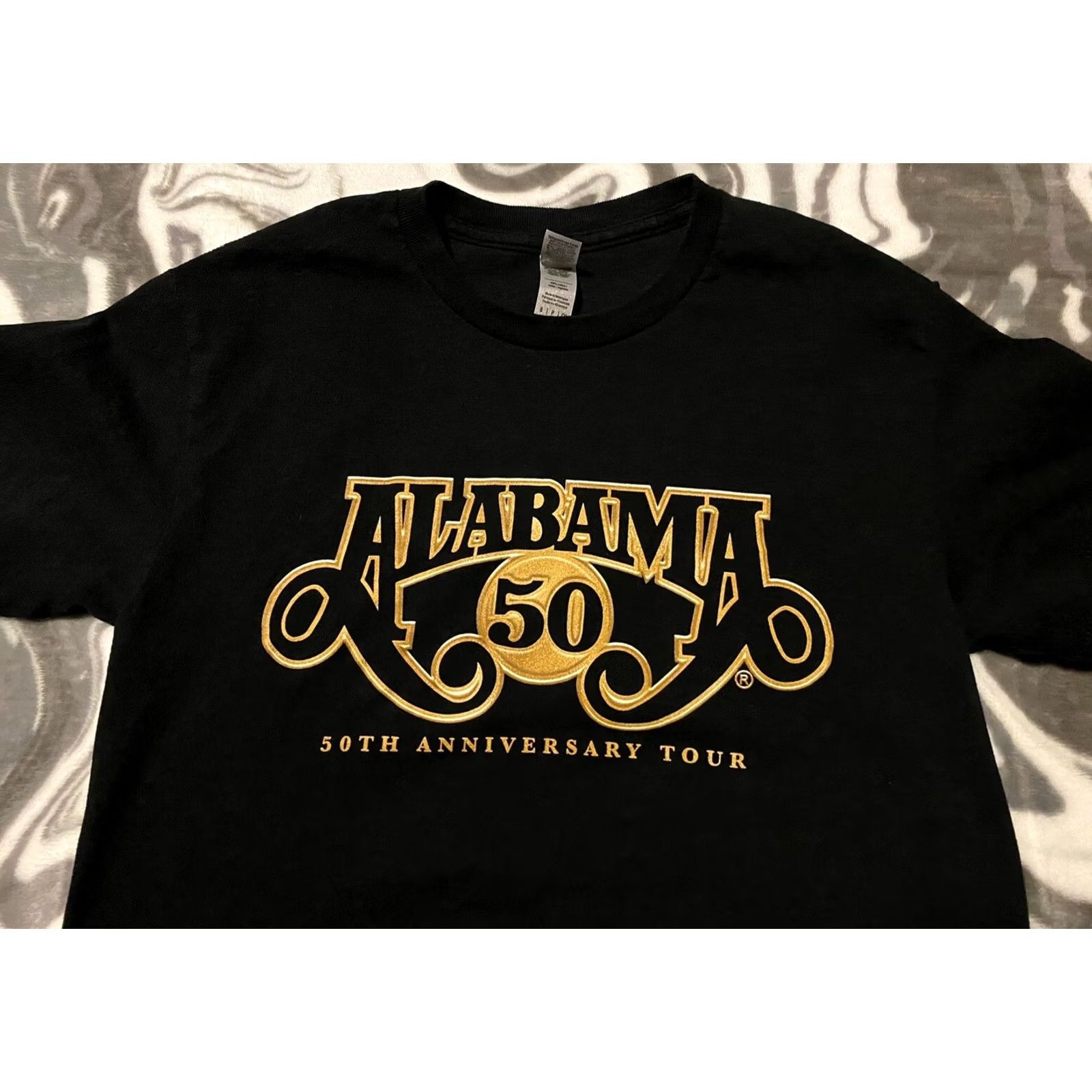 Vintage Alabama Shirt Adult Small Black Gold 50th Anniversary Tour Country Band Tee Shirt S Black Gildan Hammer Men Music Double-Sided 50th Vintage: No Size US S / EU 44-46 / 1 - 3 Thumbnail