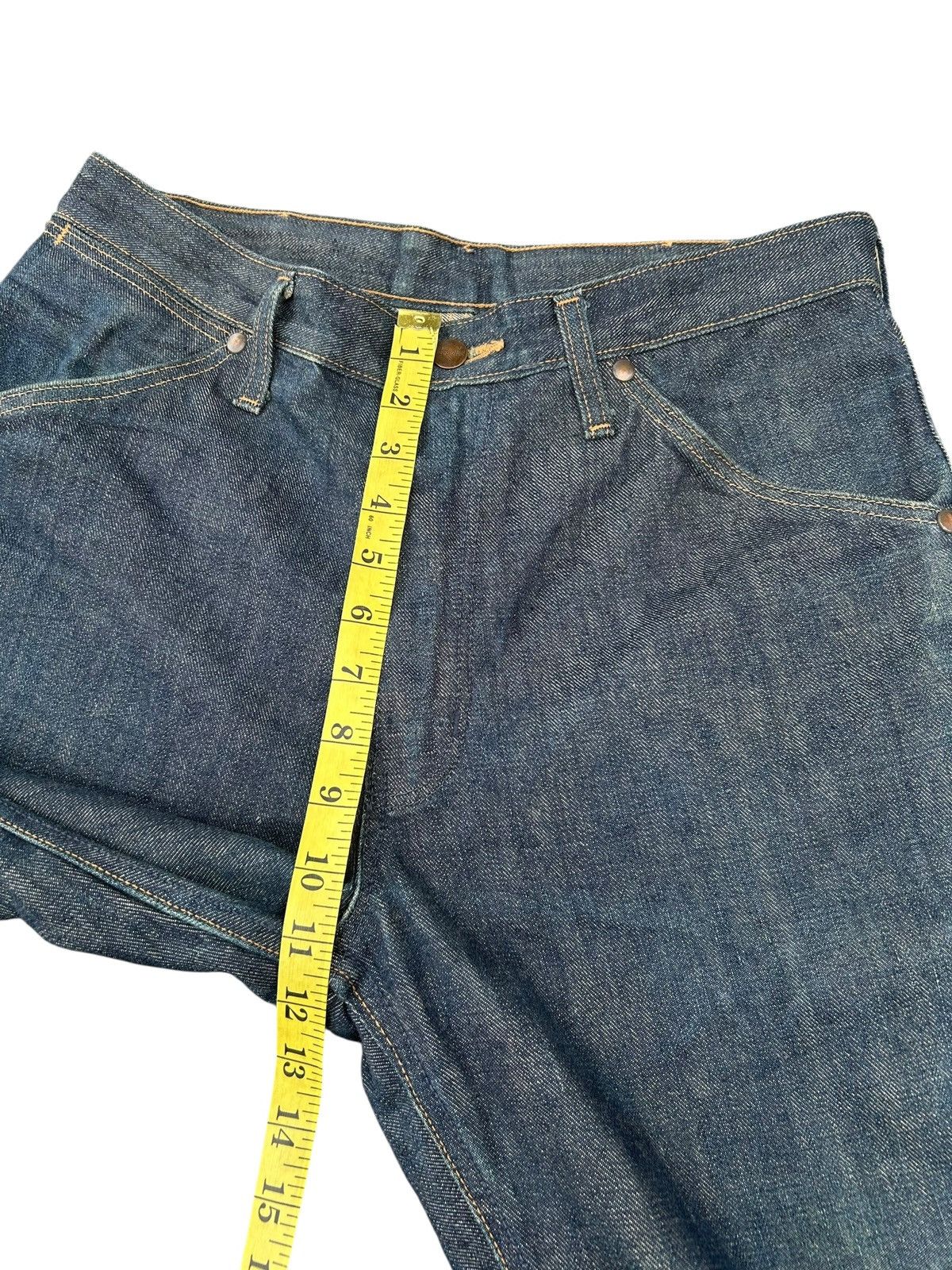 Kapital VINTAGE WRANGLER BLUE BELL SELVEDGE BAGGY SHORT DENIM JEANS Size US 32 / EU 48 - 10 Thumbnail