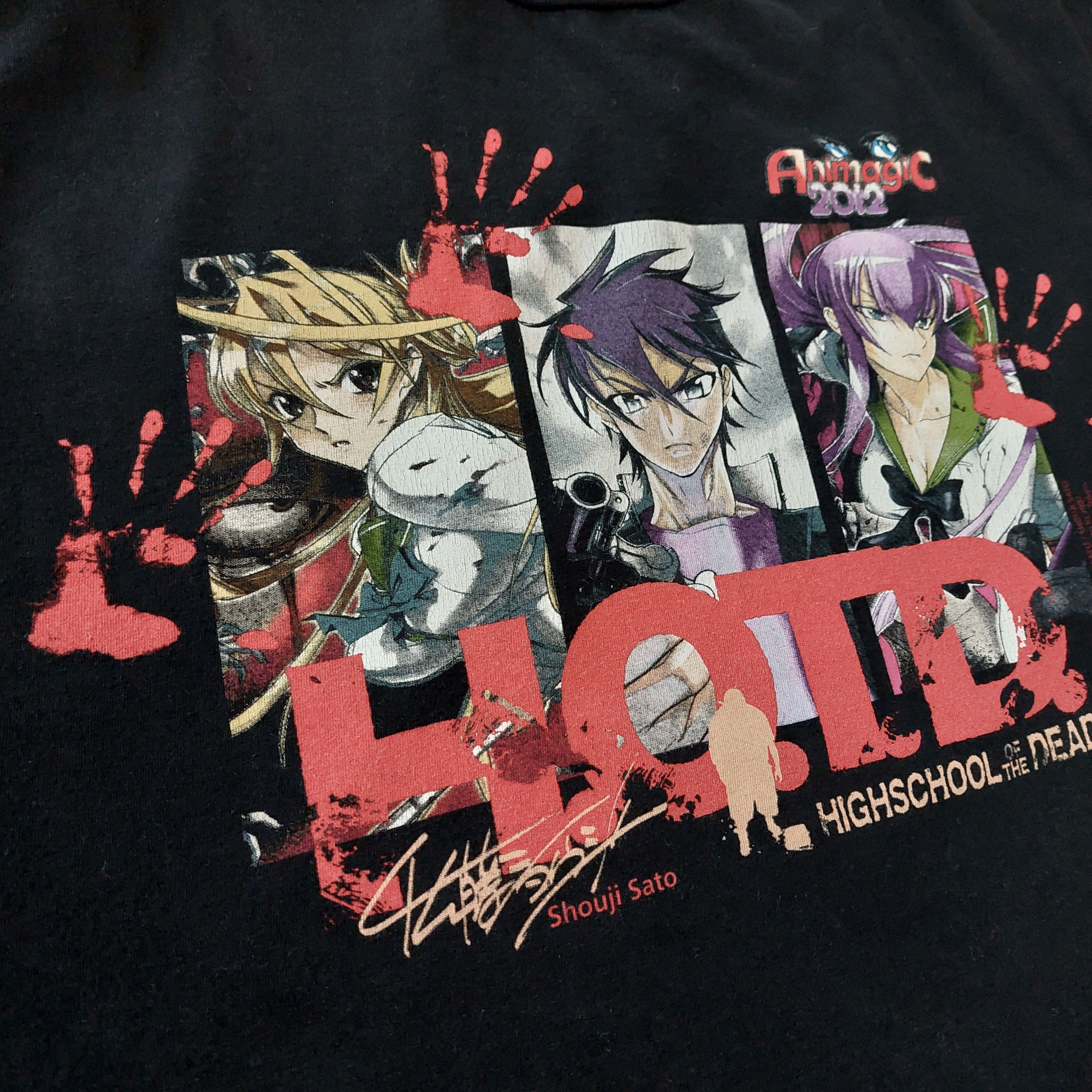 Anvil Haighschool of the dead 2012 vintage anime tee Size US XL / EU 56 / 4 - 3 Thumbnail