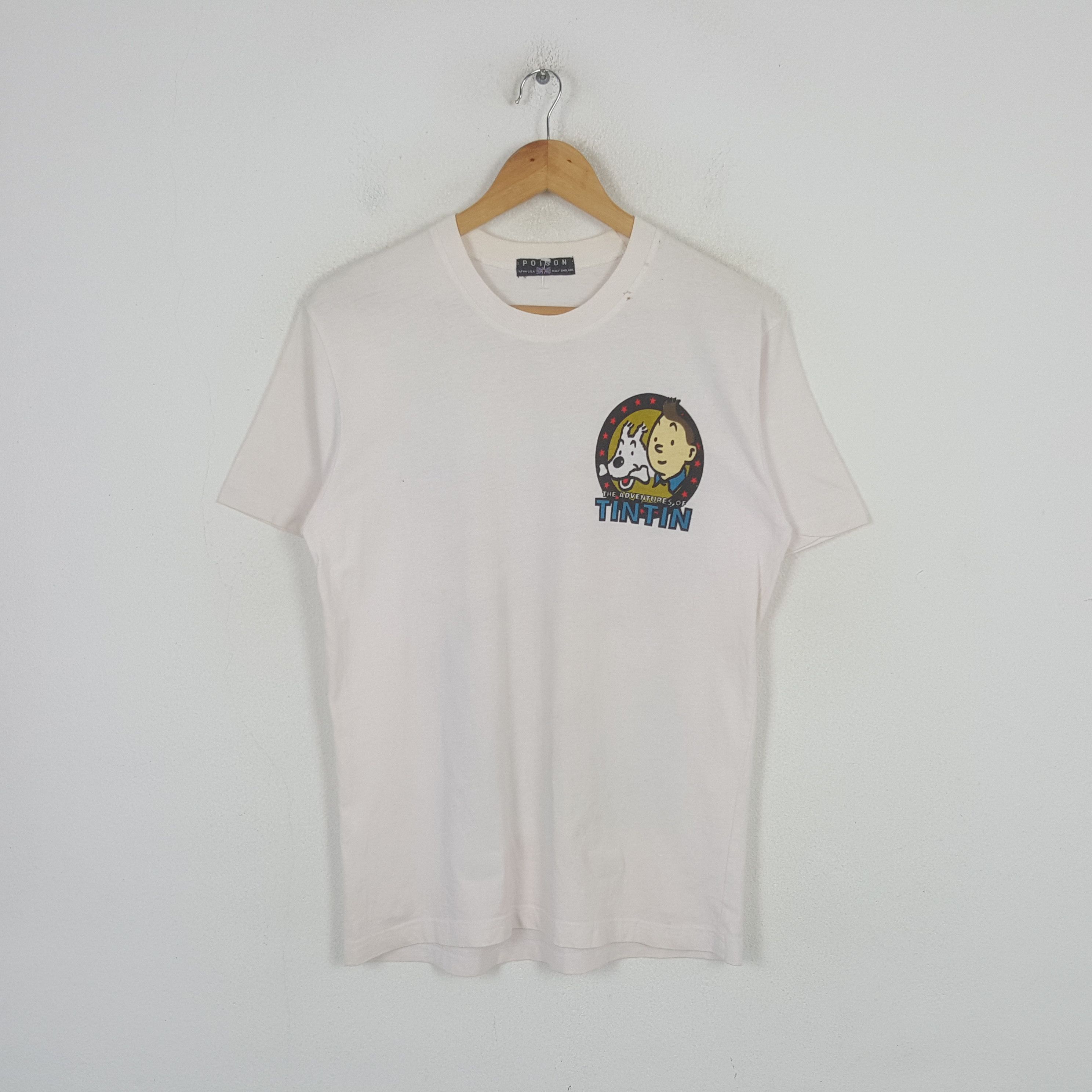 Vintage Vintage Tintin The Blue Lotus Cartoon Movie Tshirt C299N47 Size US M / EU 48-50 / 2 - 3 Thumbnail
