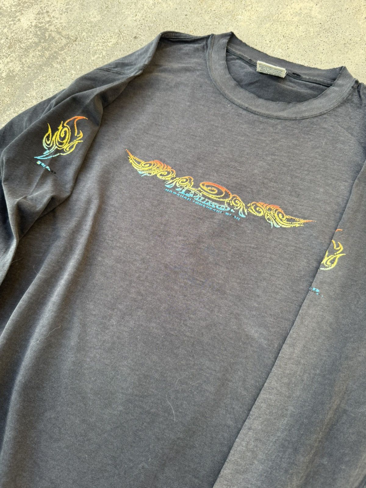 If Six Was Nine Distressed Sun Faded Piko Surf Wear LS Tees Size US M / EU 48-50 / 2 - 6 Thumbnail