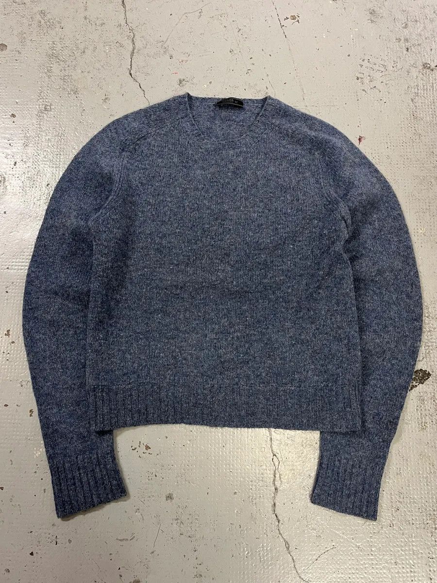 Prada 2000s Prada Wool Blue Crewneck Sweater Size US S / EU 44-46 / 1 - 3 Thumbnail