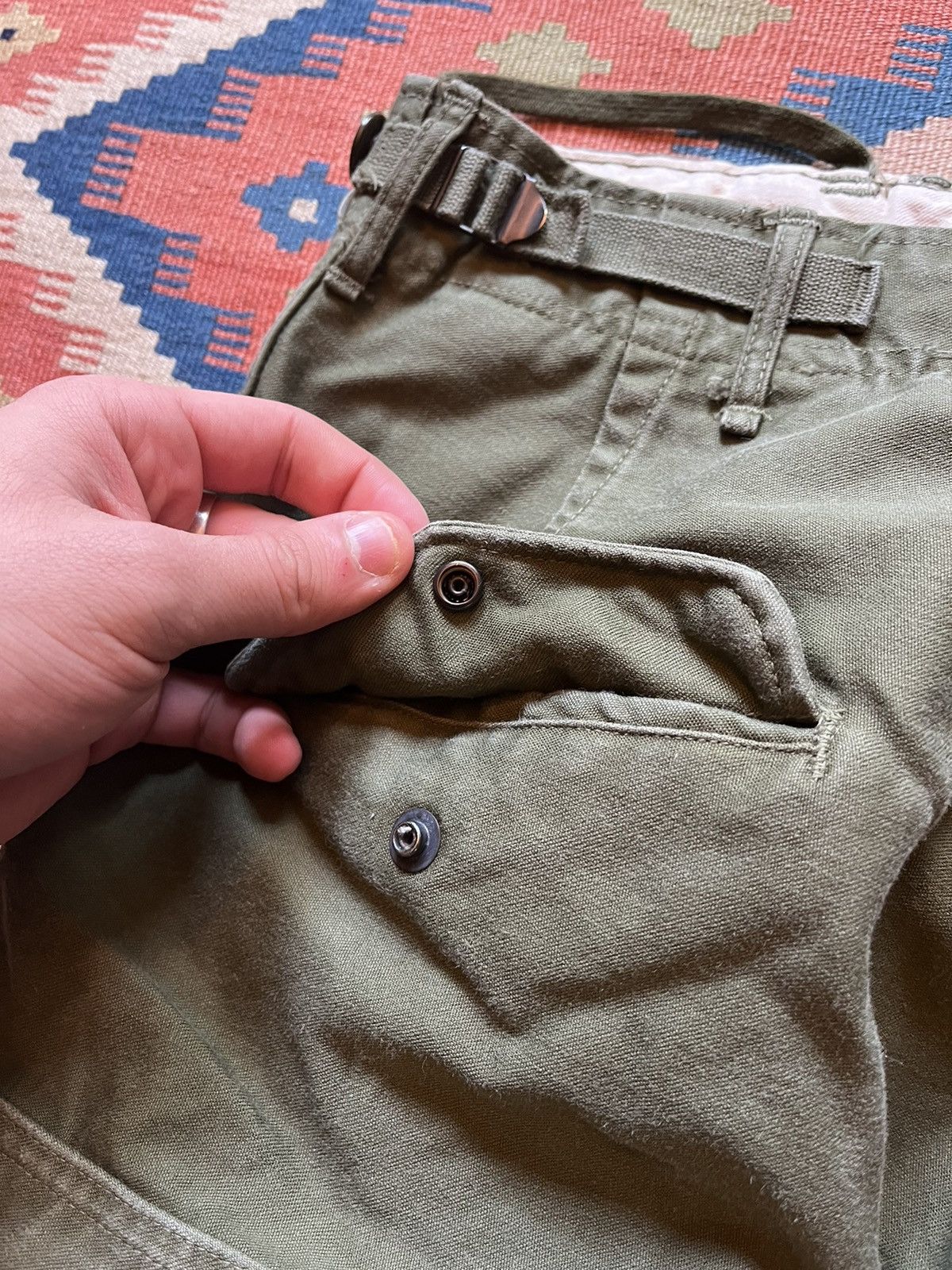 Japanese Brand Vintage bondage army cargo pants M-1951 RARE BAGGY Size US 37 - 7 Thumbnail