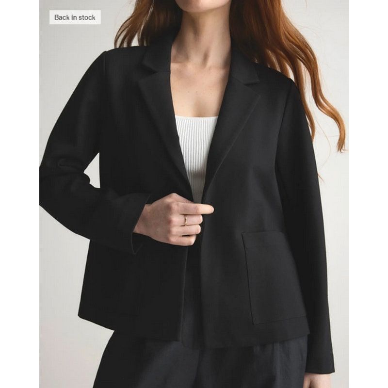 Quince Quince Ultra-Stretch Ponte Open Blazer XL NWOT Size XL / US 12-14 / IT 48-50 - 6 Thumbnail