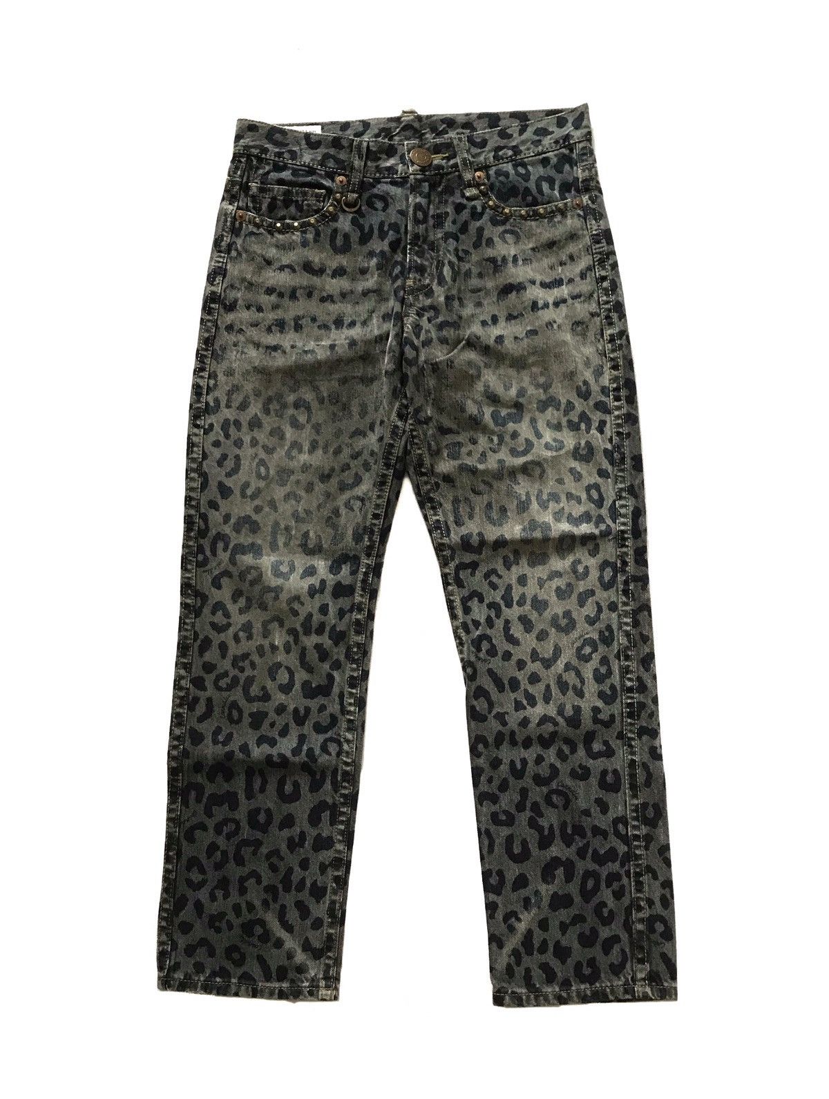 20471120 × Beauty Beast × Hysteric Glamour JAPANESE BRAND LEOPARD FULLPRINT JEANS Size US 30 / EU 46 - 1 Thumbnail