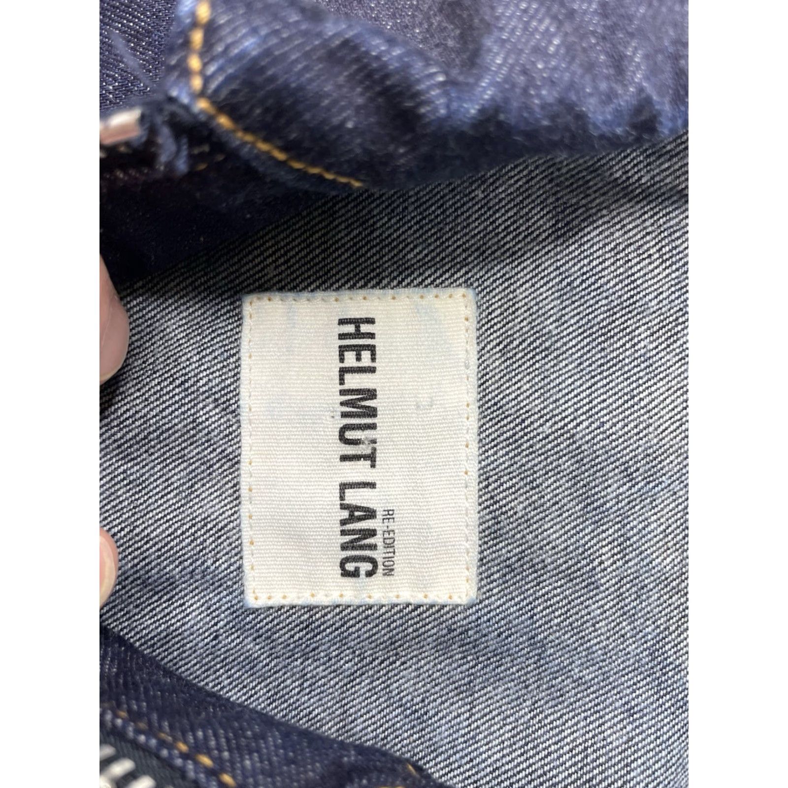 Helmut Lang Helmut Lang Jacket Mens XS Denim Motorcycle Zip Short Slim Silver Size US 27 - 3 Thumbnail