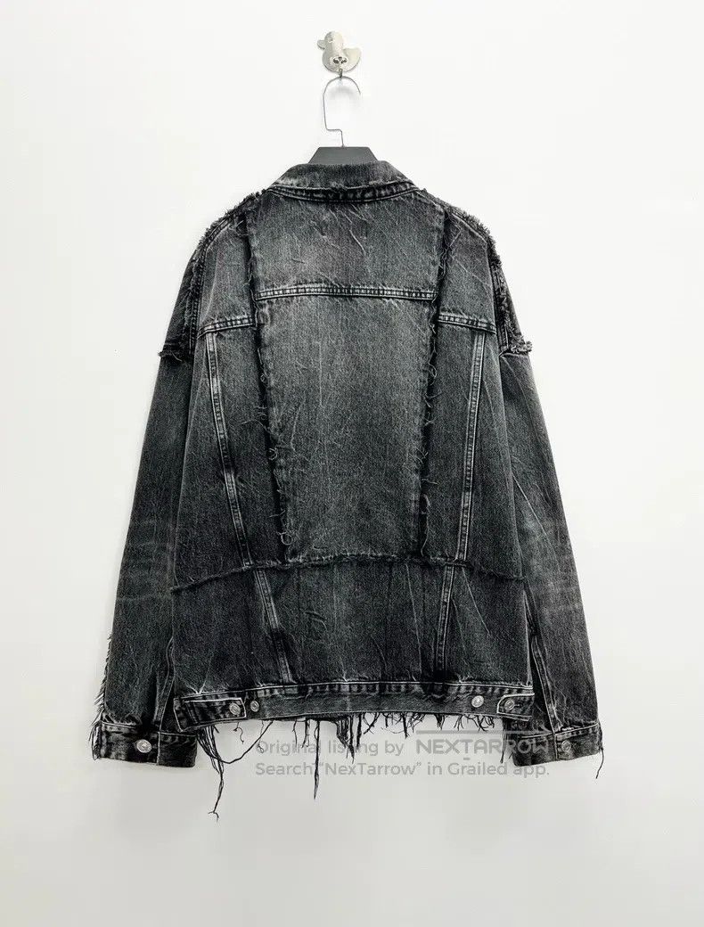 Other Balenciaga Washed Distressed Black Gray Double Layer Torn Size US XL / EU 56 / 4 - 2 Thumbnail