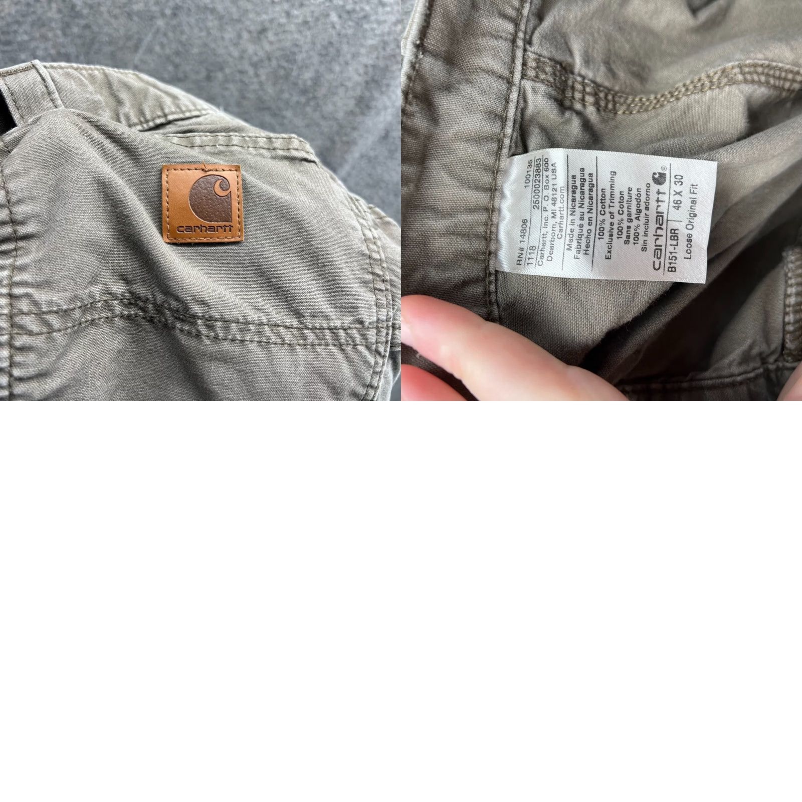 Carhartt Carhartt Pants Men 46x30 Khaki Beige Canvas Cargo Pocket Straight 46 Beige Mens Regular 30in Inseam B151 LBR Size US 30 / EU 46 - 9 Thumbnail