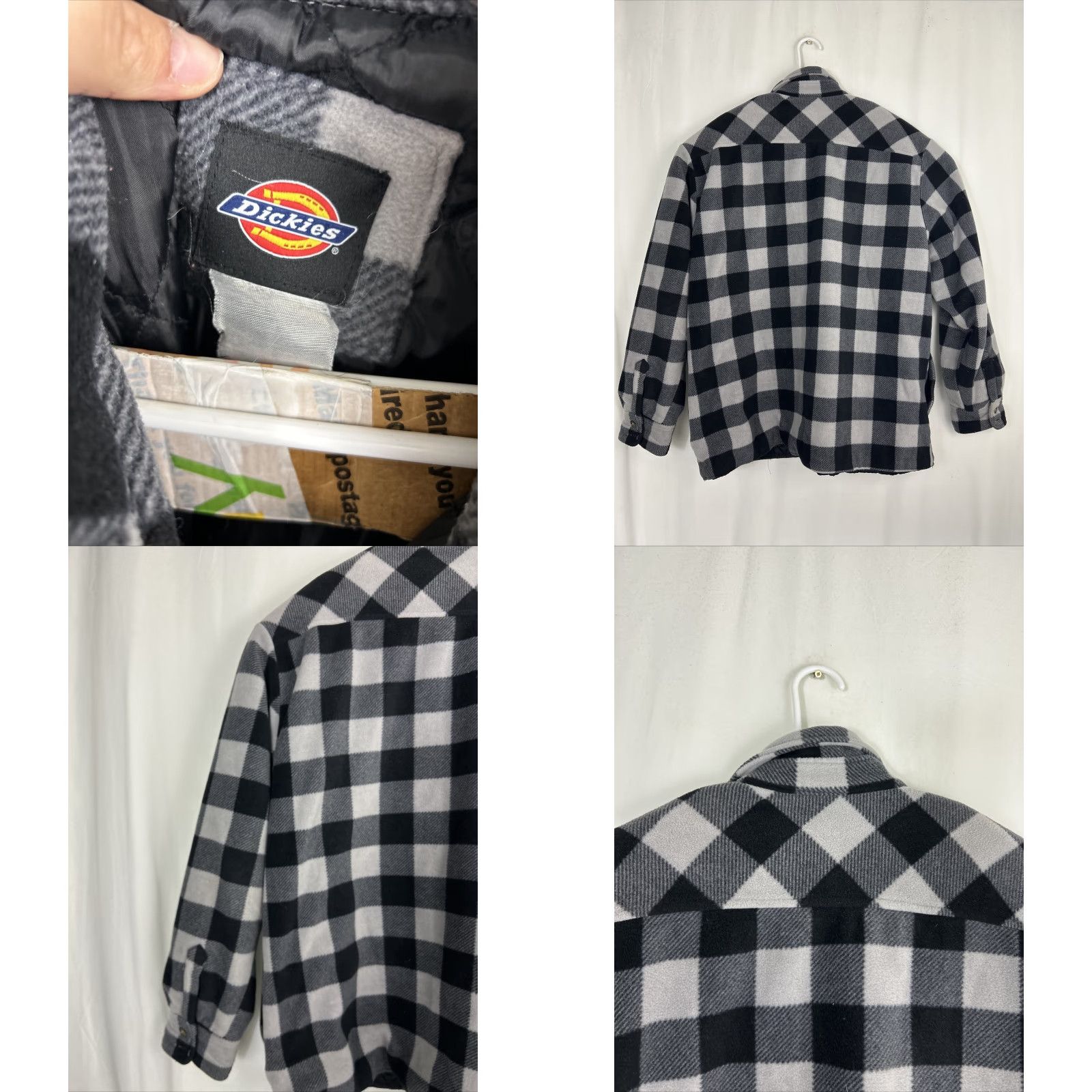 Dickies Dickies Mens XL Plaid Shacket Polyester Shell Insulated Lining Jacket Black Gray Mens XL Size US XL / EU 56 / 4 - 9 Thumbnail