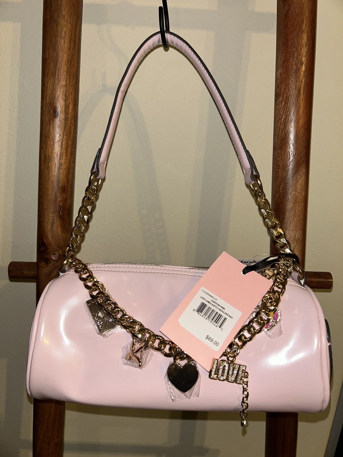Juicy Couture JUICY COUTURE "Loves Comes Softly" Shoulder Bag Chiffon Pink Size ONE SIZE - 1 Thumbnail