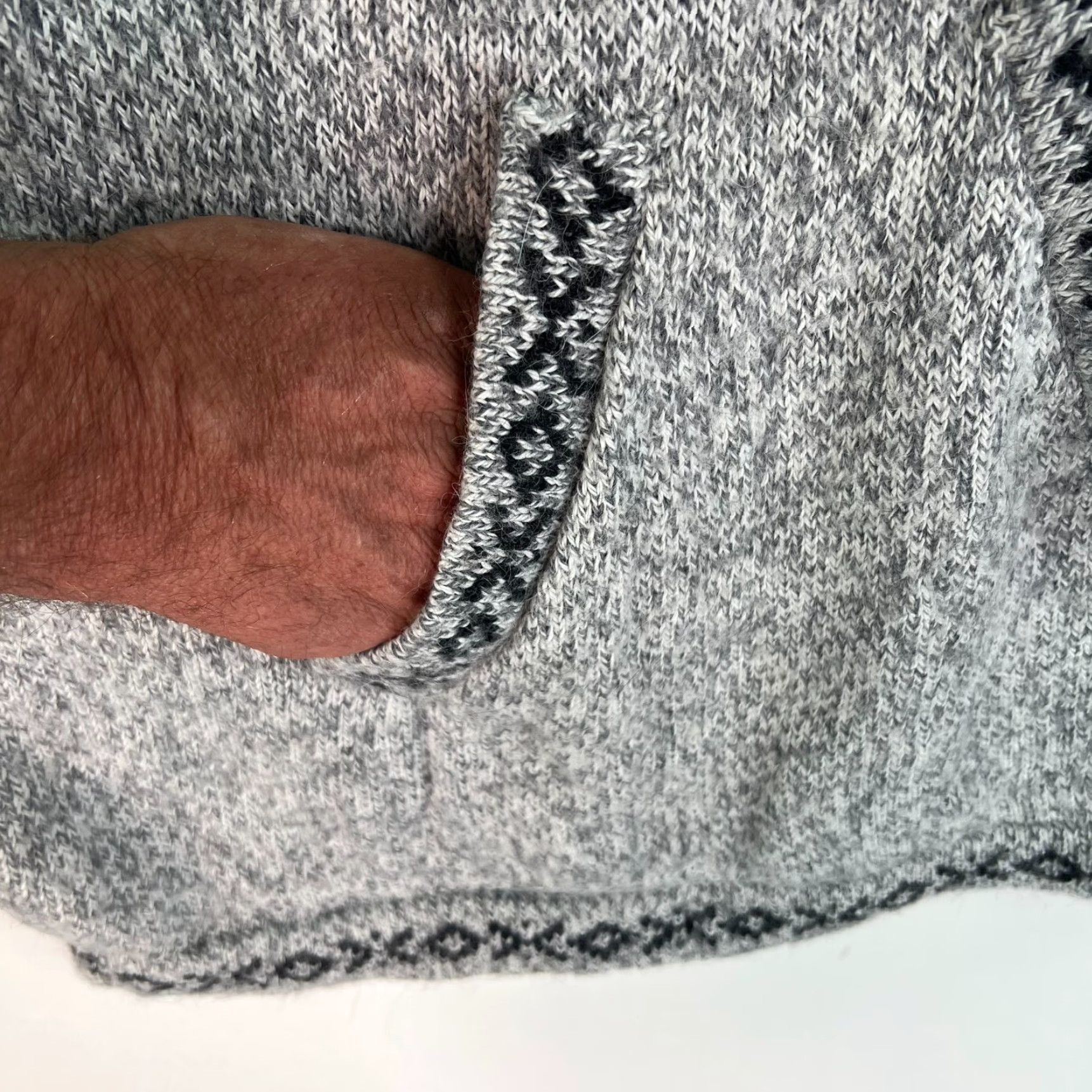 Vintage Alpaca Connection Wool Sweater Women L Gray Pockets Crew Neck Long Sleeve (Note: ensure only allowed content) Size L / US 10 / IT 46 - 5 Thumbnail