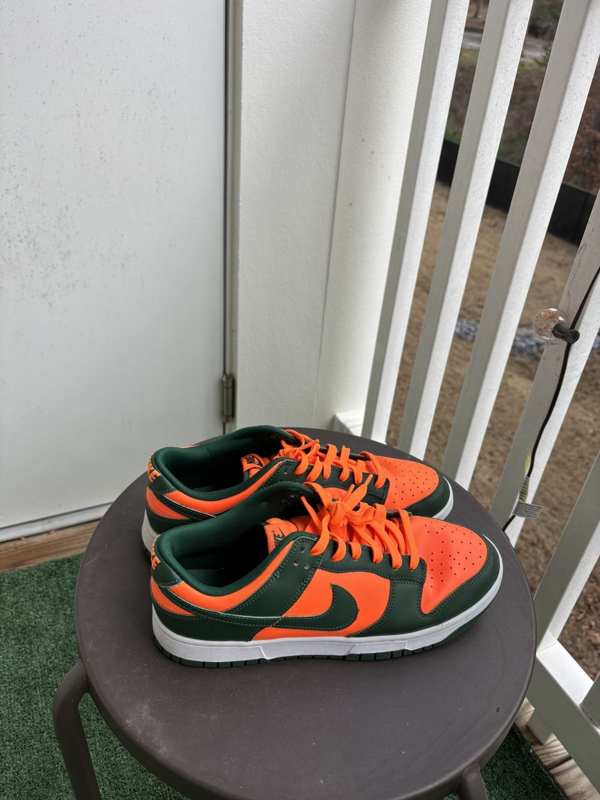 Nike Nike Dunk Low Miami Hurricane Size US 12 / EU 45 - 5 Thumbnail