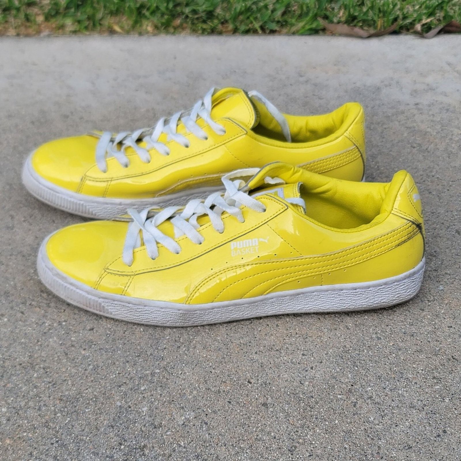 Puma PUMA Yellow Patent Leather Shoes Size US 10 / EU 43 - 2 Thumbnail
