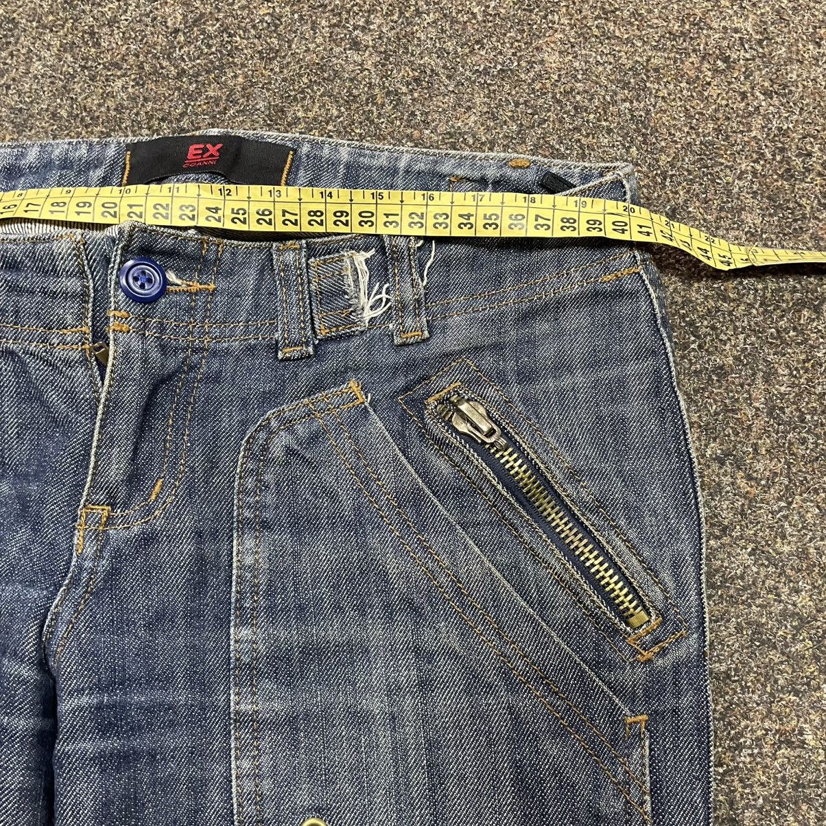 vintage pants bootcut jeans multi Y2K flared fade
