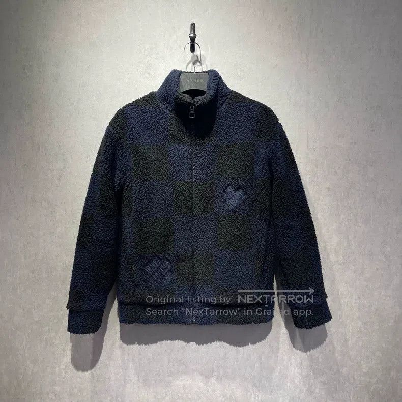 Louis Vuitton Louis Vuitton Black and blue checkerboard teddy jacket Size US S / EU 44-46 / 1 - 1 Thumbnail