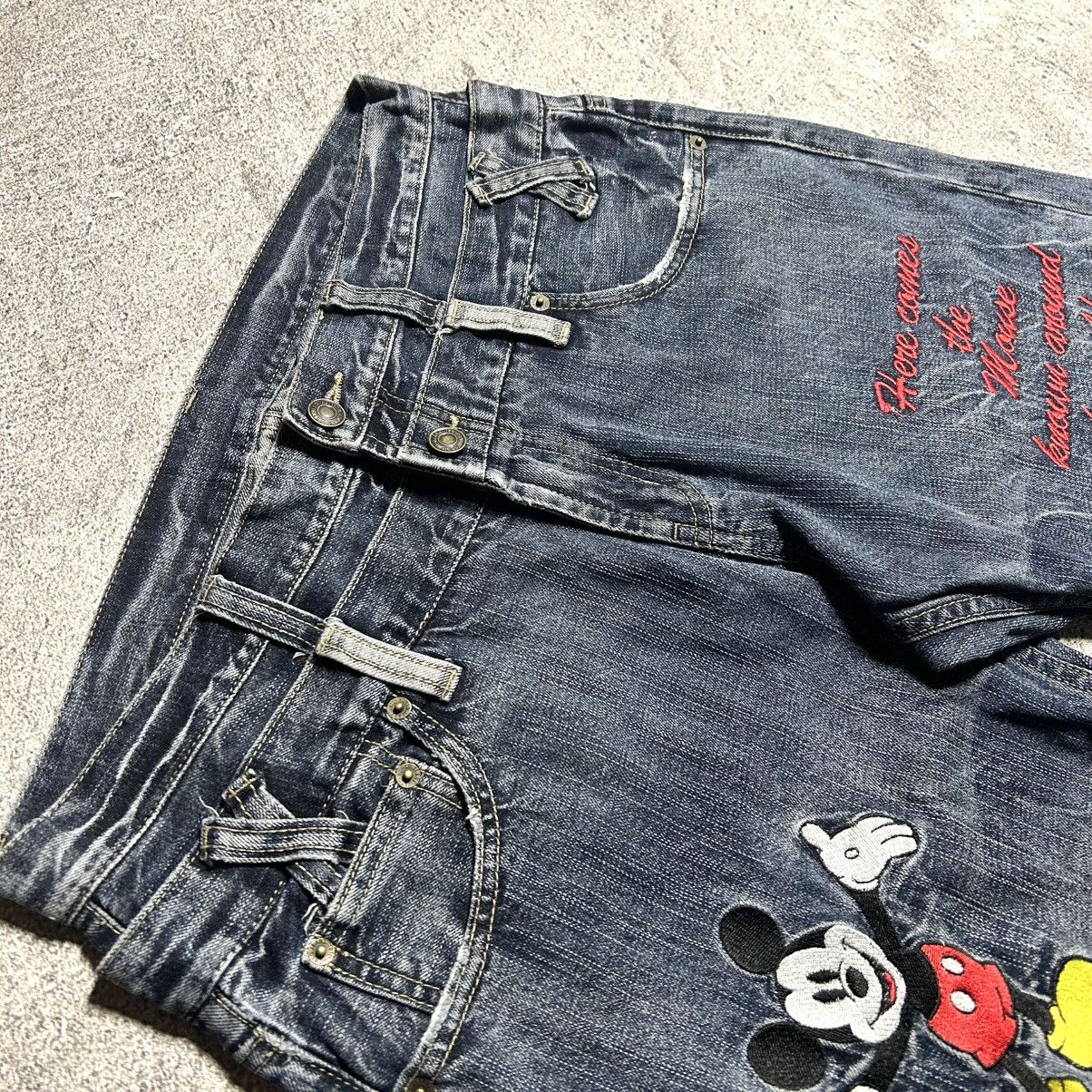 Disney Vintage Denim Doublewaist DISNEY PATCH ART BORDIR Size US 34 / EU 50 - 6 Thumbnail