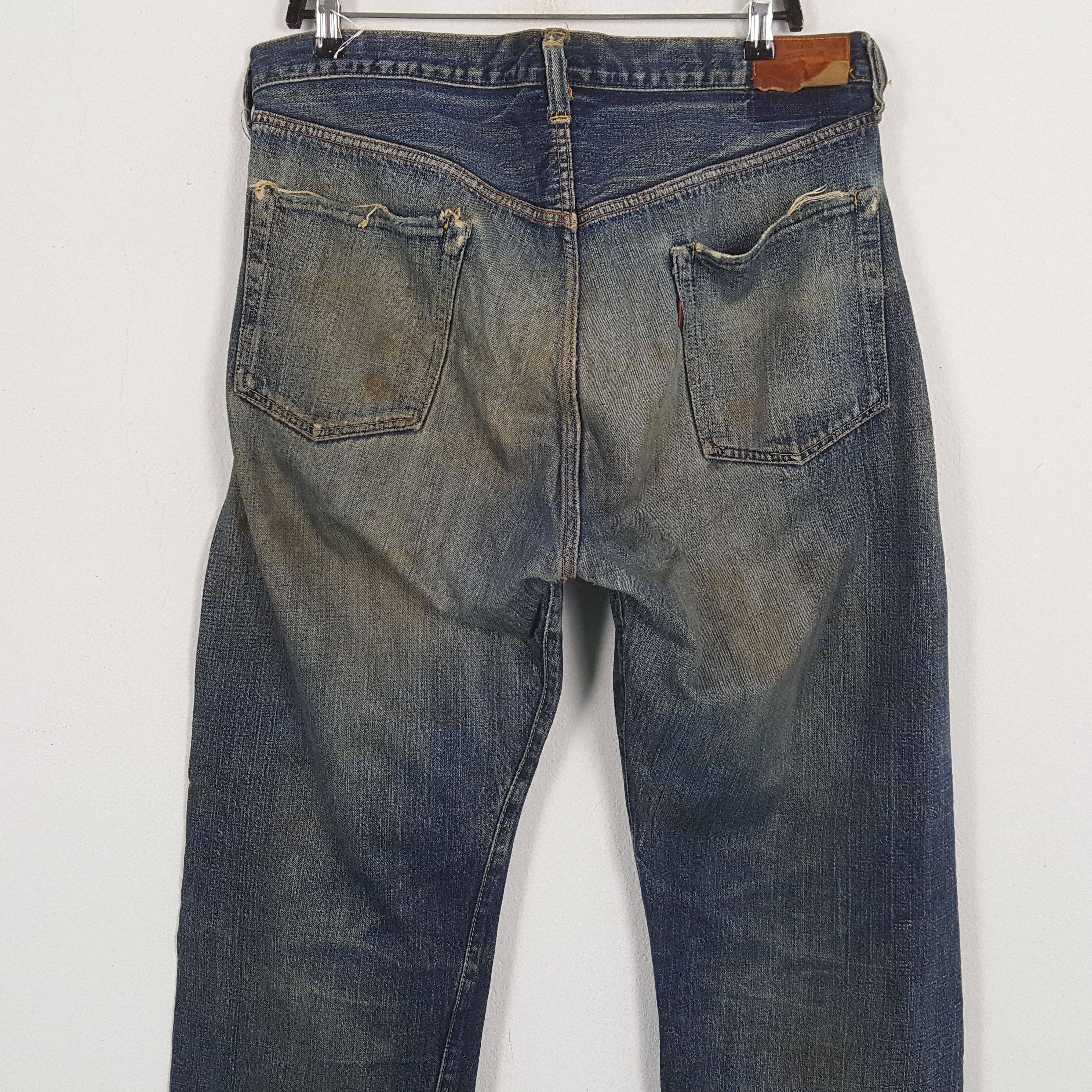The Real McCoy's × Vintage MC COYS Japanese Streetwear Style Distressed Jeans Size US 35 - 5 Thumbnail