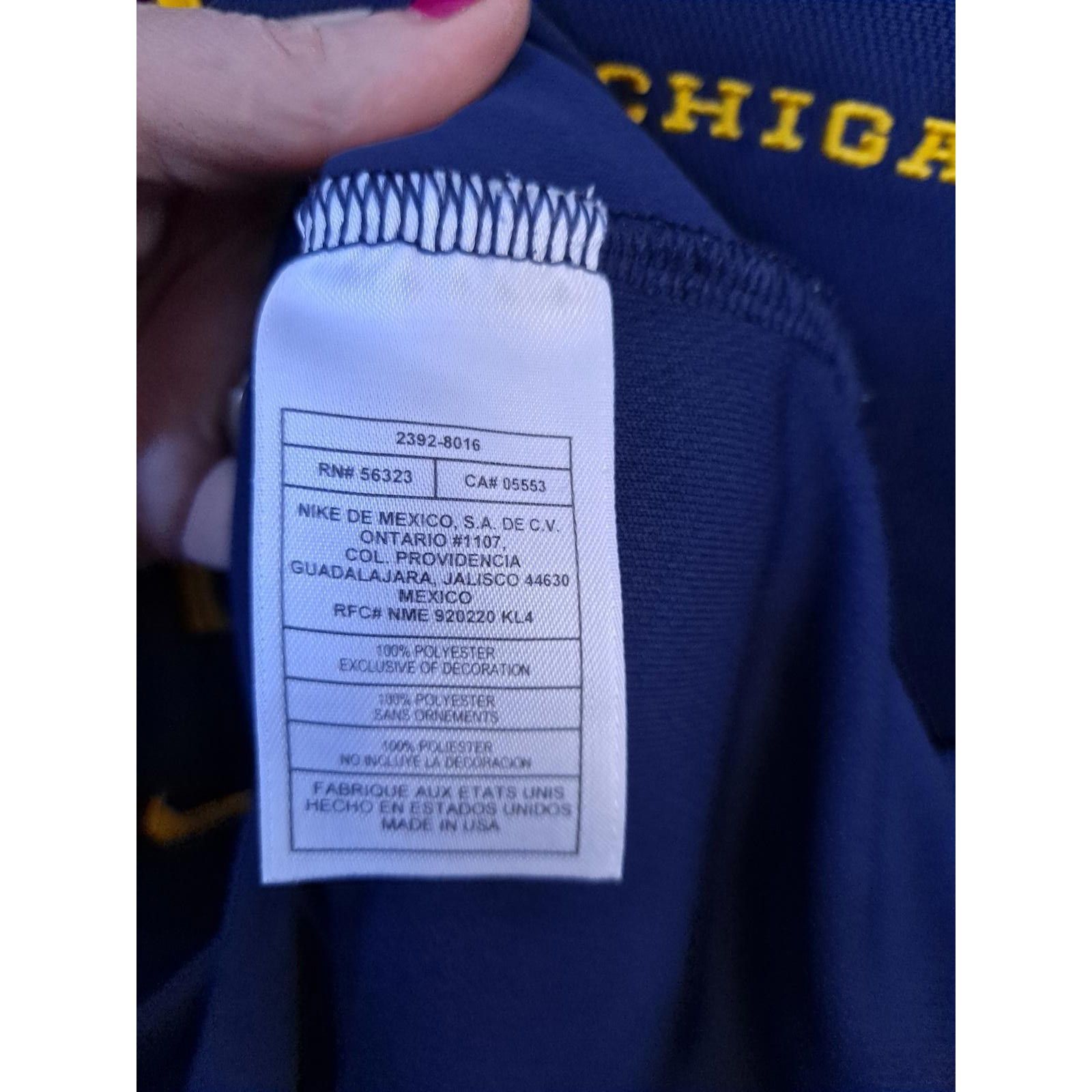 Nike Nike Michigan 1/4 Zip Blue and Yellow Long Sleeve Sweatshirt Size US M / EU 48-50 / 2 - 5 Thumbnail