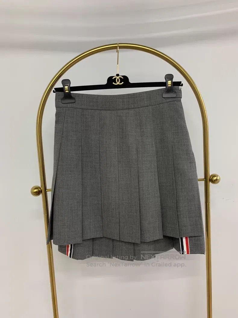 Thom Browne Thom Browne Classic Gray Wool Pleated Skirt Size 24" / US 00 / IT 34 - 1 Thumbnail