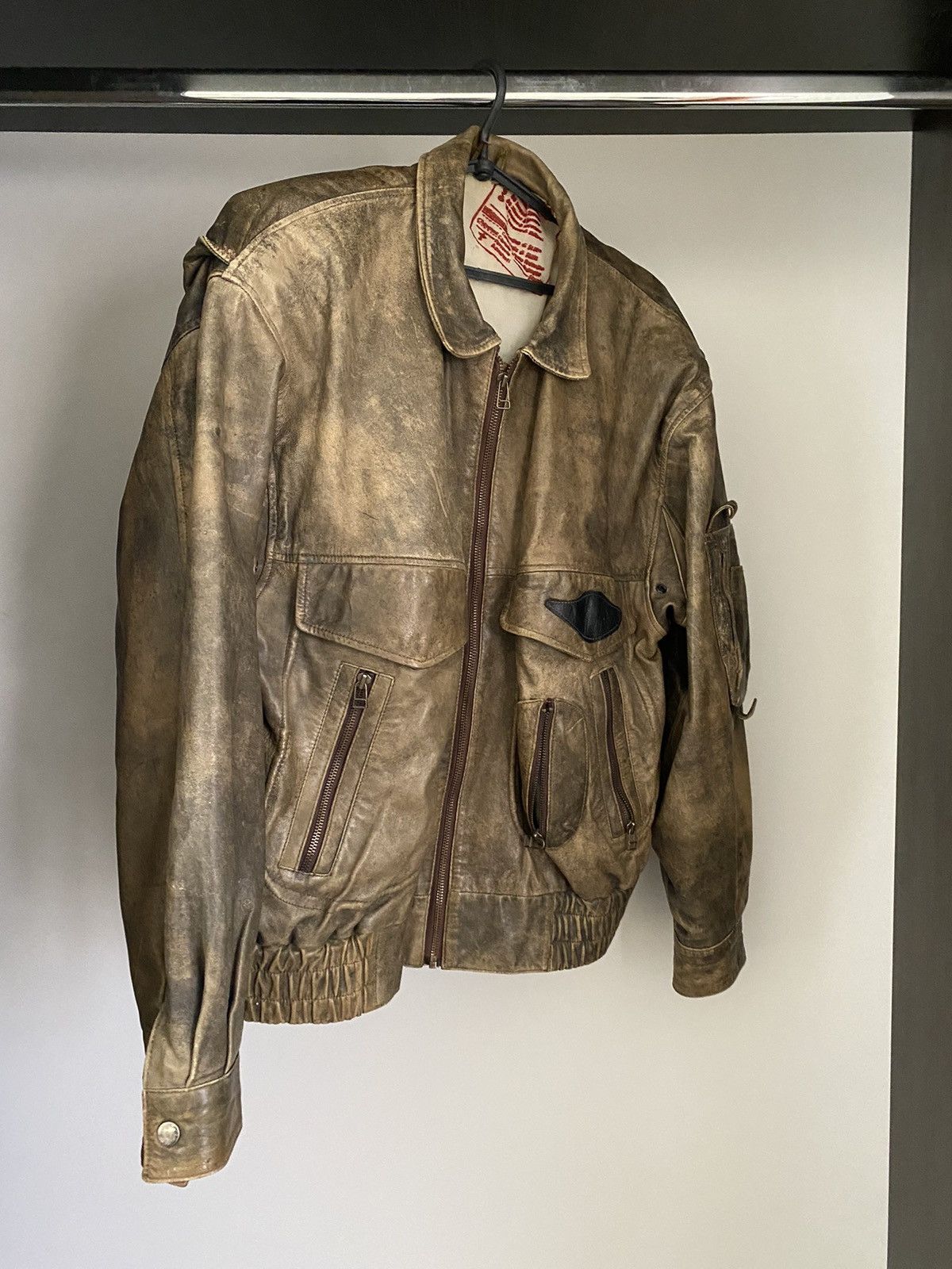 Japanese Brand × Vintage Vintage Leather Bomber Jacket Like Avirex Size US S / EU 44-46 / 1 - 2 Thumbnail