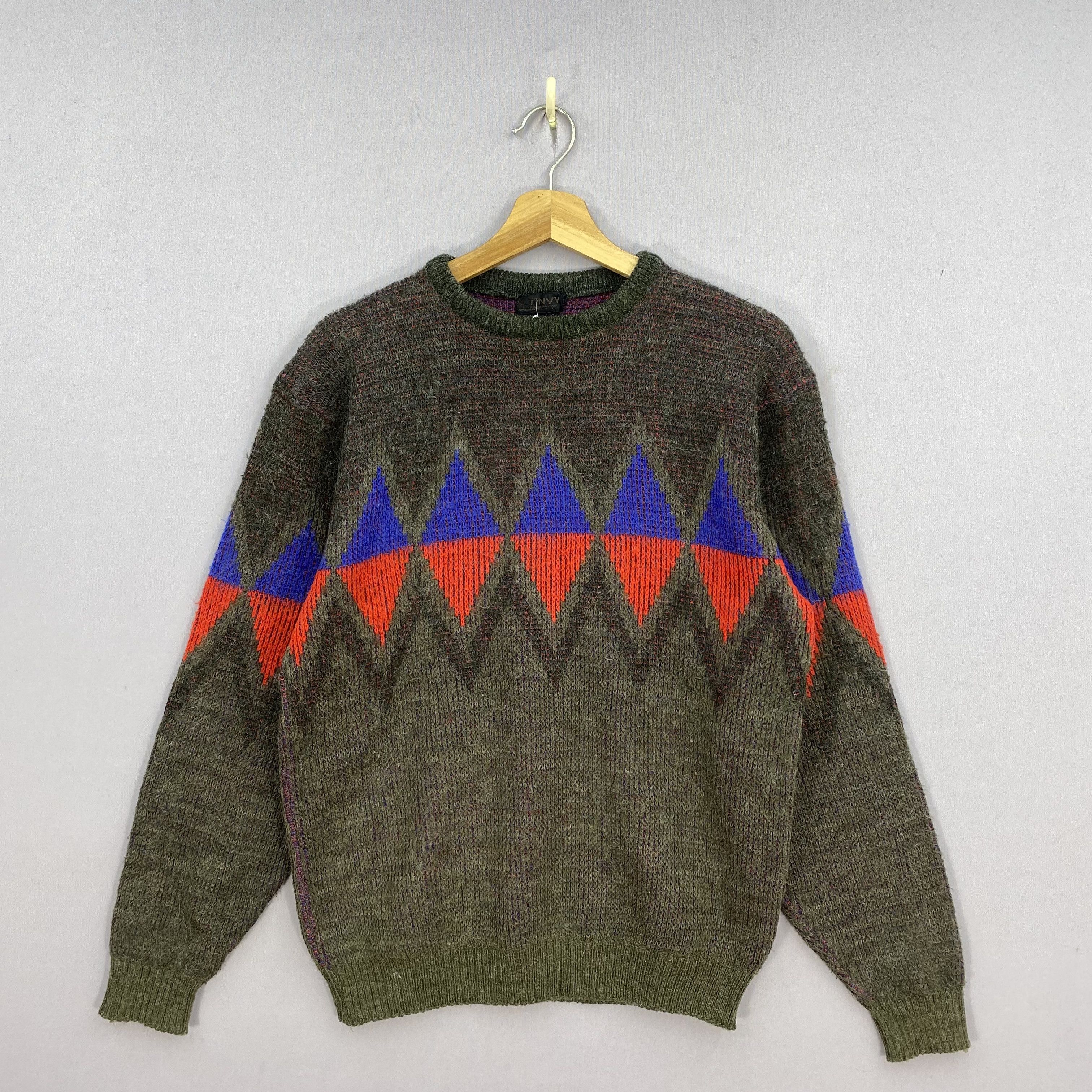 Vintage Vintage 90s Tinvy Knit Sweater Diamond Pattern Sweatshirt Size US S / EU 44-46 / 1 - 3 Thumbnail