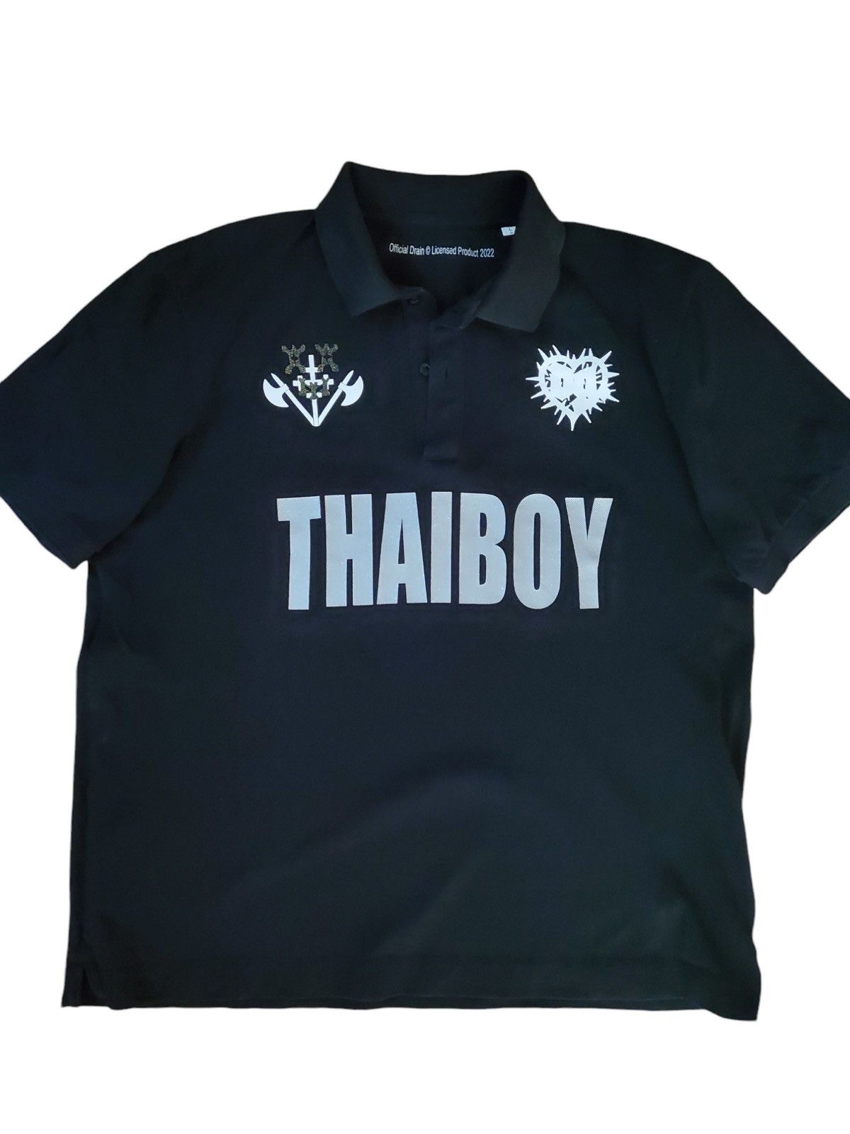 Drain Gang THAIBOY DIGITAL BACK 2 LIFE POLO (Black) Size US M / EU 48-50 / 2 - 1 Thumbnail