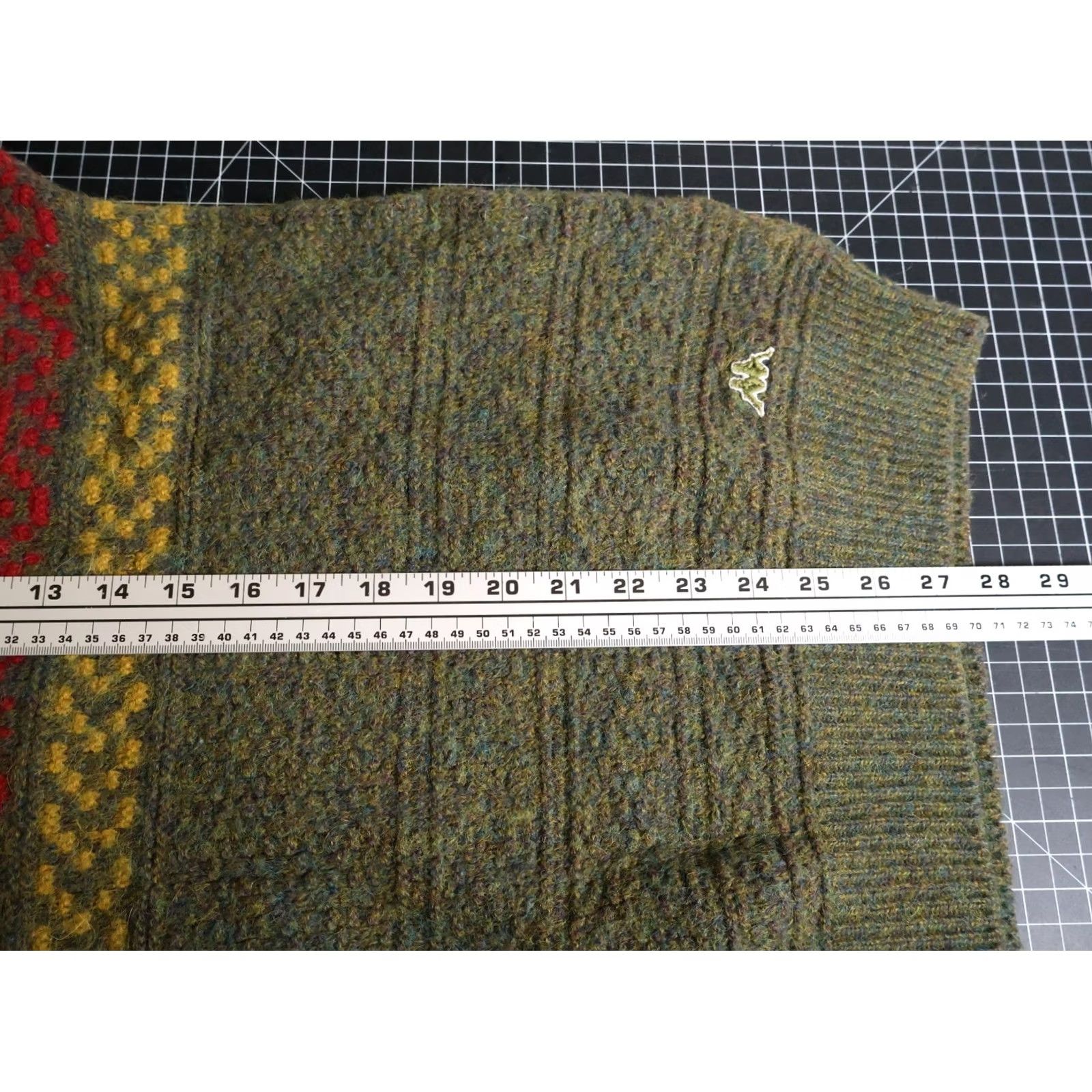 Kappa VINTAGE Kappa Sweater Geometric Pattern Chunky-Knit Italy Adult XL Green Pullover Crew Neck Men’s Size US XL / EU 56 / 4 - 6 Thumbnail