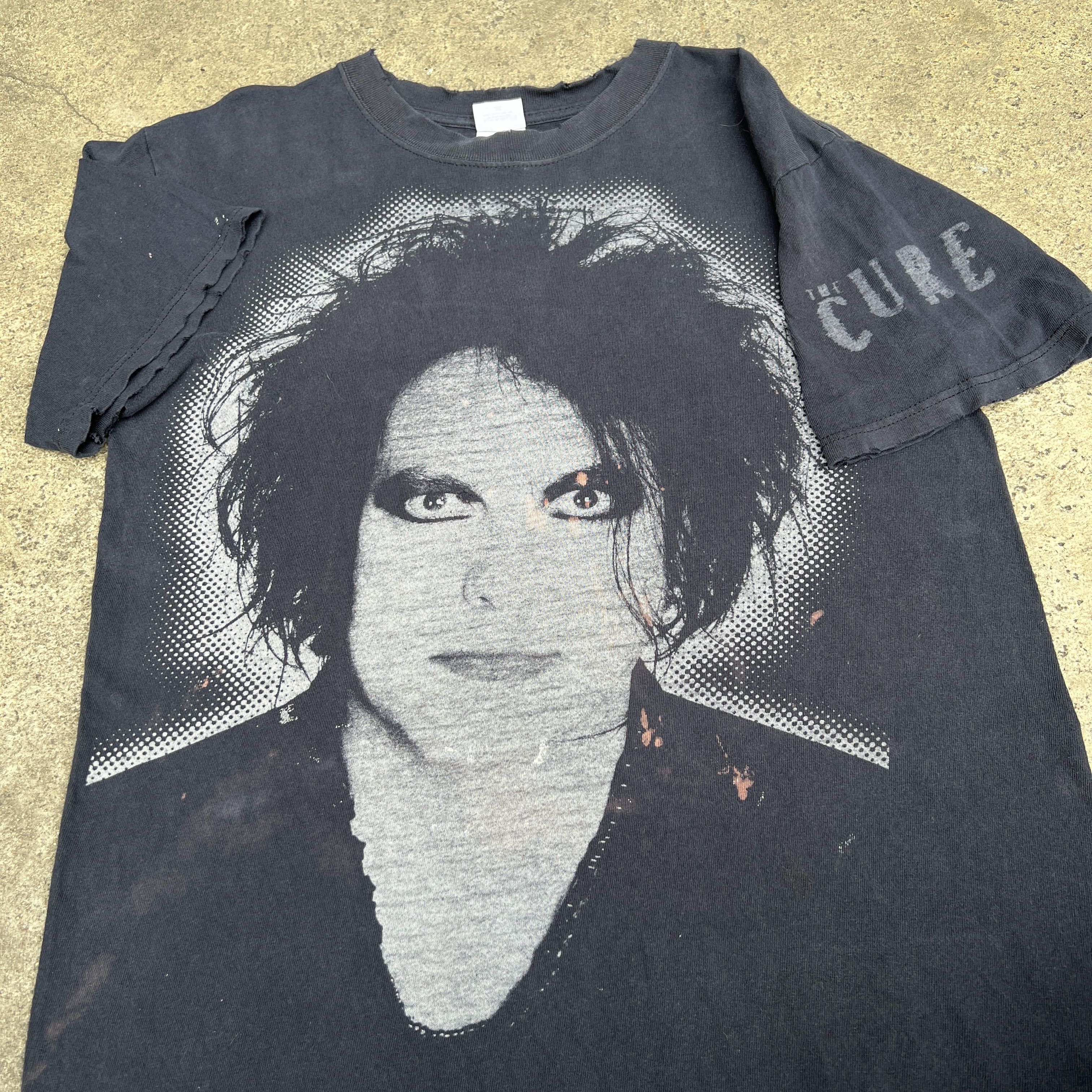 Band Tees Vintage Y2K The Cure Promo Tee Robert Smith faded Distressed Size US M / EU 48-50 / 2 - 2 Thumbnail