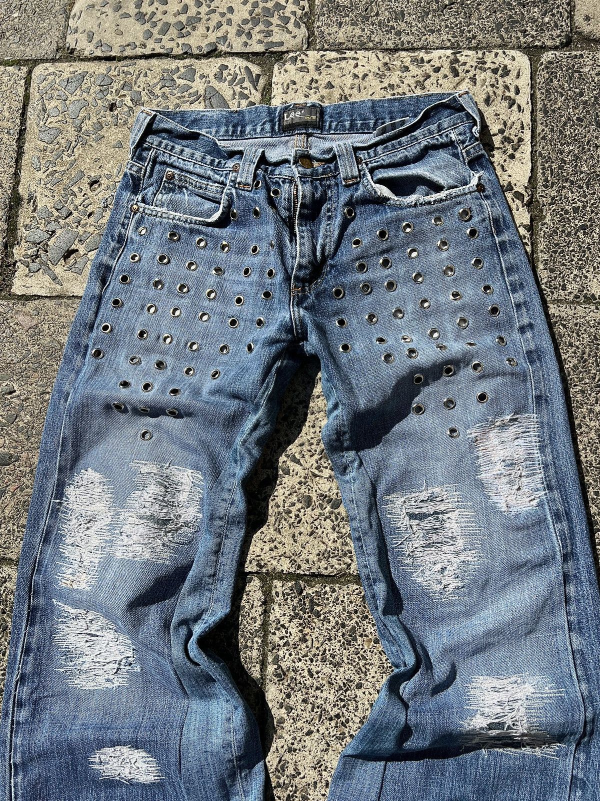 Lee Vintage Boro Style Avant Garde Jeans Size US 32 / EU 48 - 2 Thumbnail