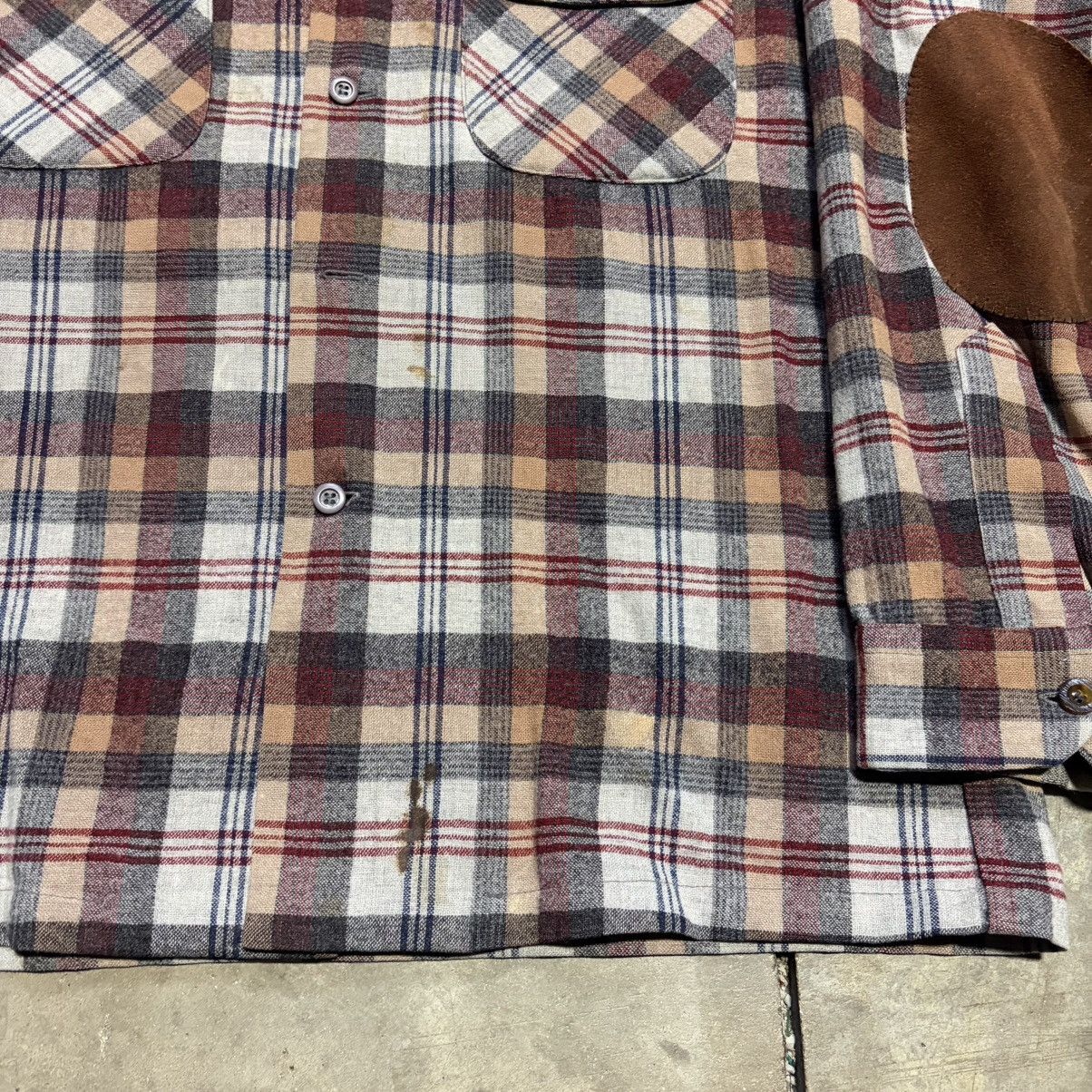 Pendleton Vintage 80s Pendleton Plaid Flannel Shirt Loop Collar Board Size US L / EU 52-54 / 3 - 3 Thumbnail