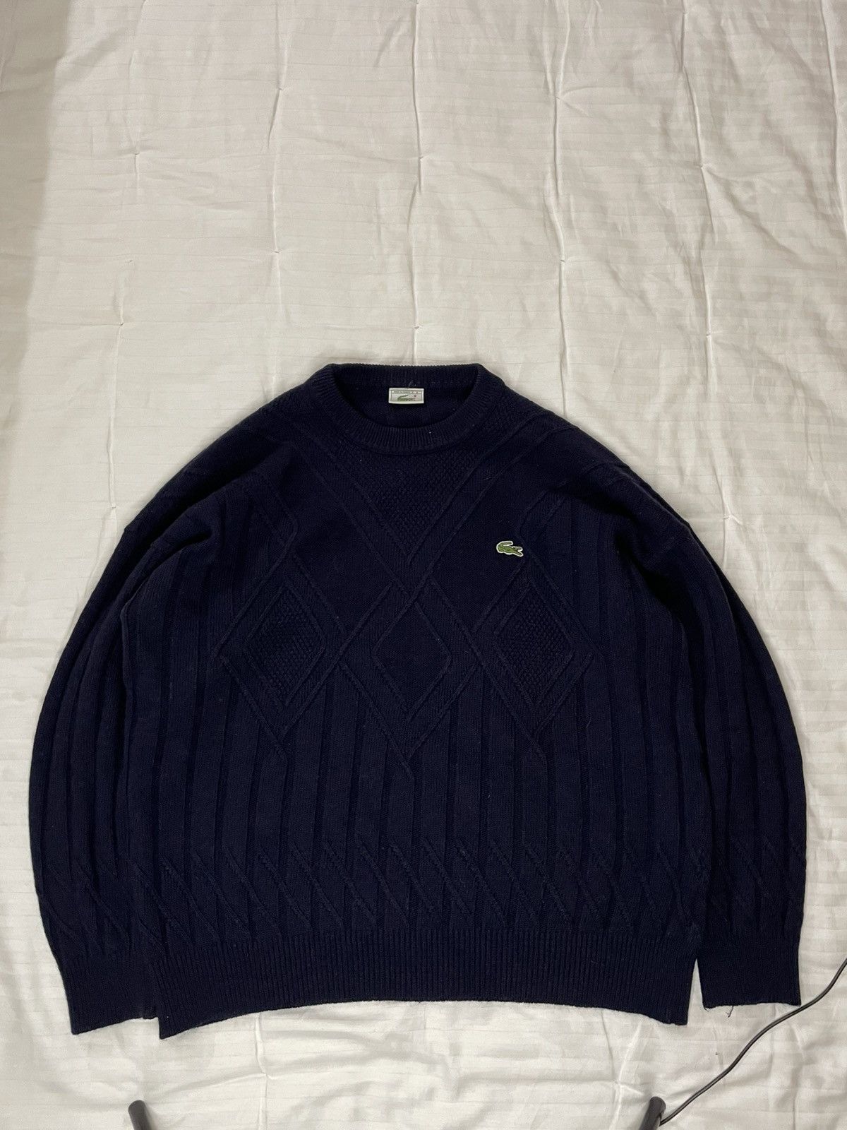 Lacoste Vintage Rare Archive Lacoste Patterned Knight Sweater Size US XL / EU 56 / 4 - 1 Thumbnail
