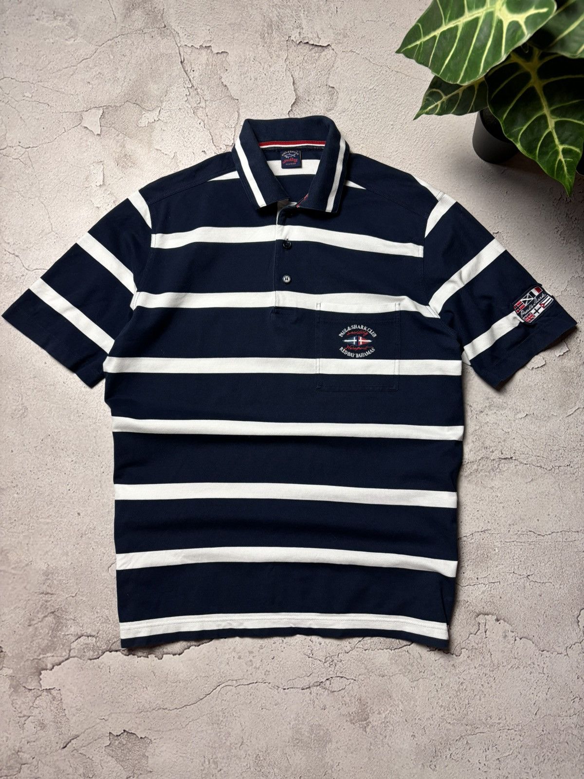 Paul & Shark Paul & Shark polo shirt blue white striped jersey L Size US L / EU 52-54 / 3 - 1 Thumbnail
