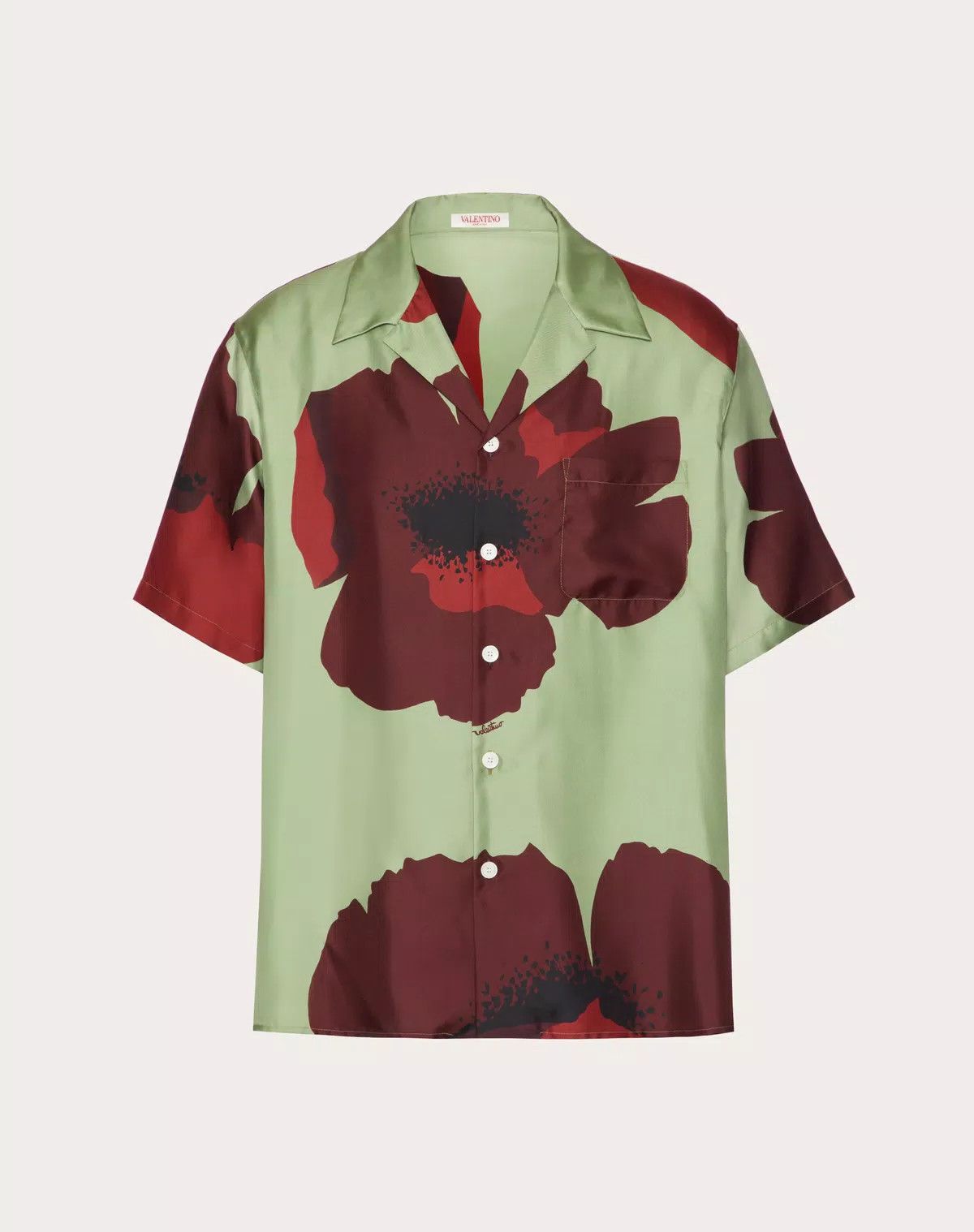 Valentino oc11z0725 Silk Twill Bowling Shirt in Multicolor Size US L / EU 52-54 / 3 - 1 Thumbnail